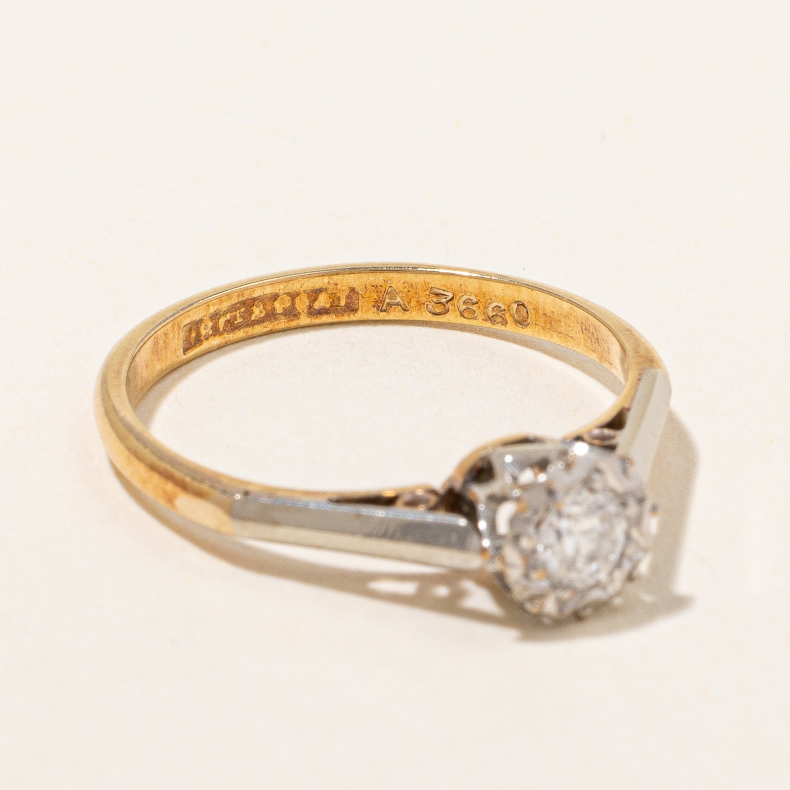 Early 1900s Solitaire Diamond Ring | 0.18ct | SZ 6.75 |