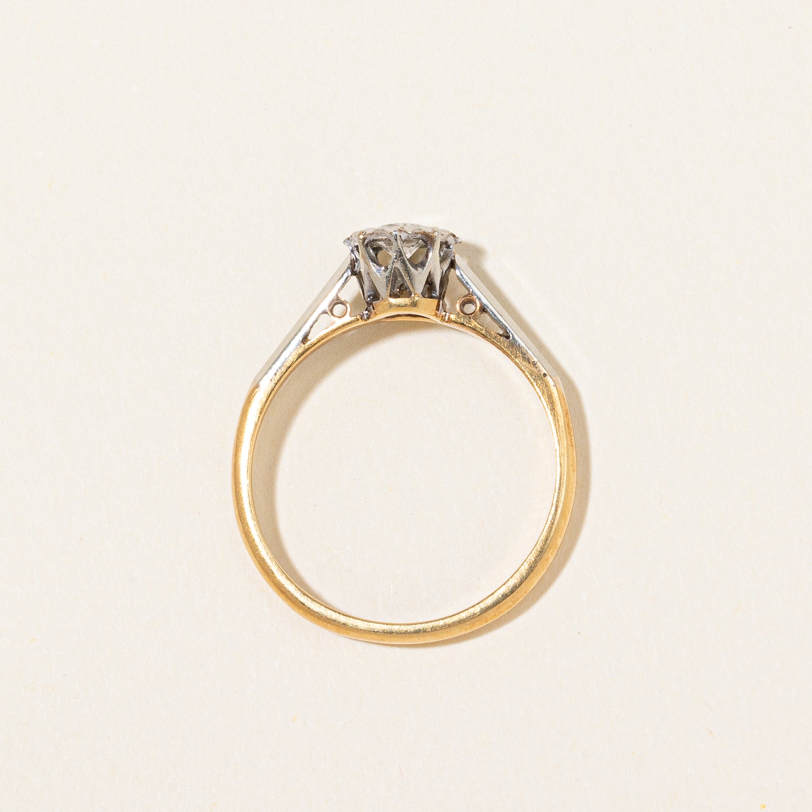 Early 1900s Solitaire Diamond Ring | 0.18ct | SZ 6.75 |