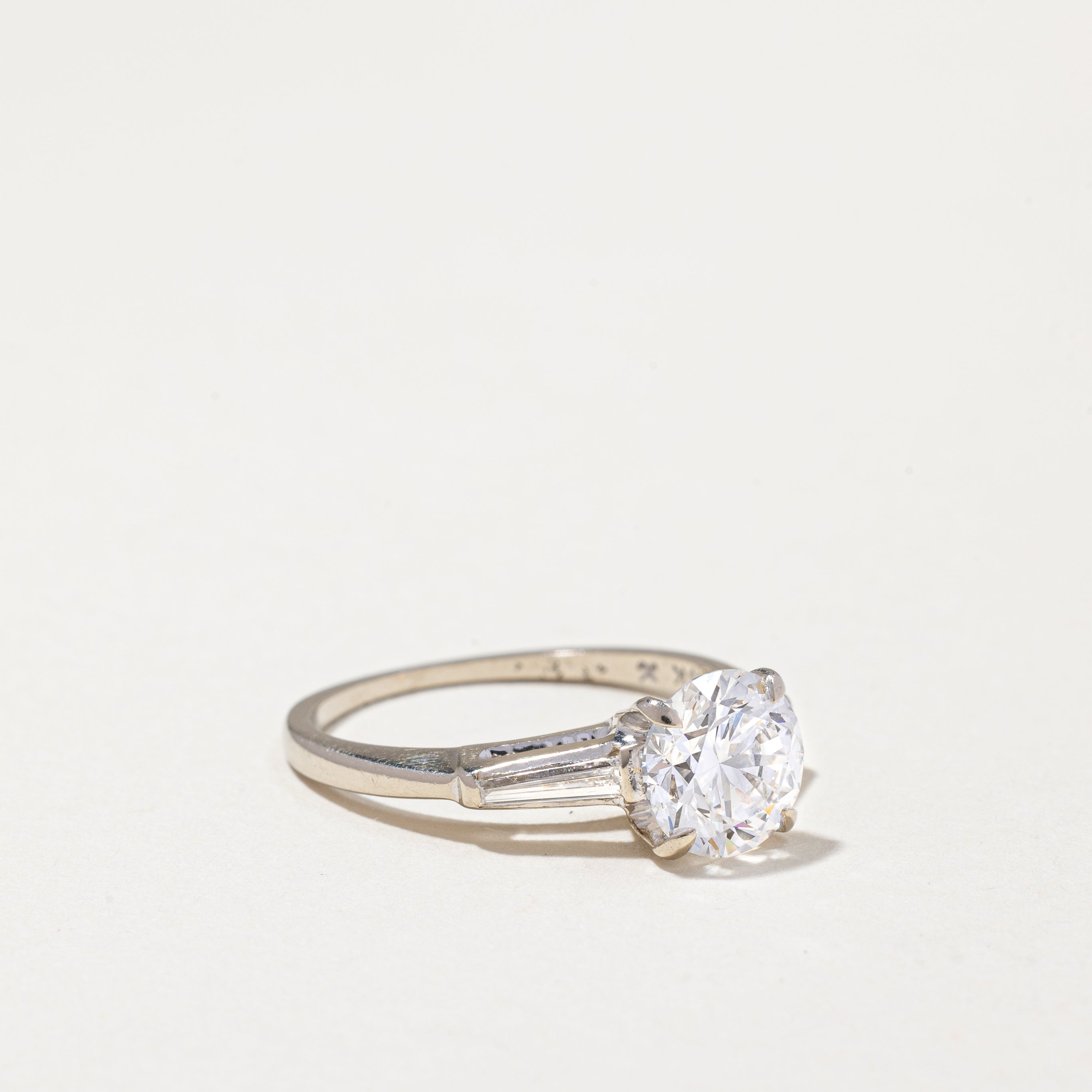 14k White Gold Diamond Engagement Ring | 1.41ct, VS1-SI2 F/G 0.30ctw | SZ 5.5
