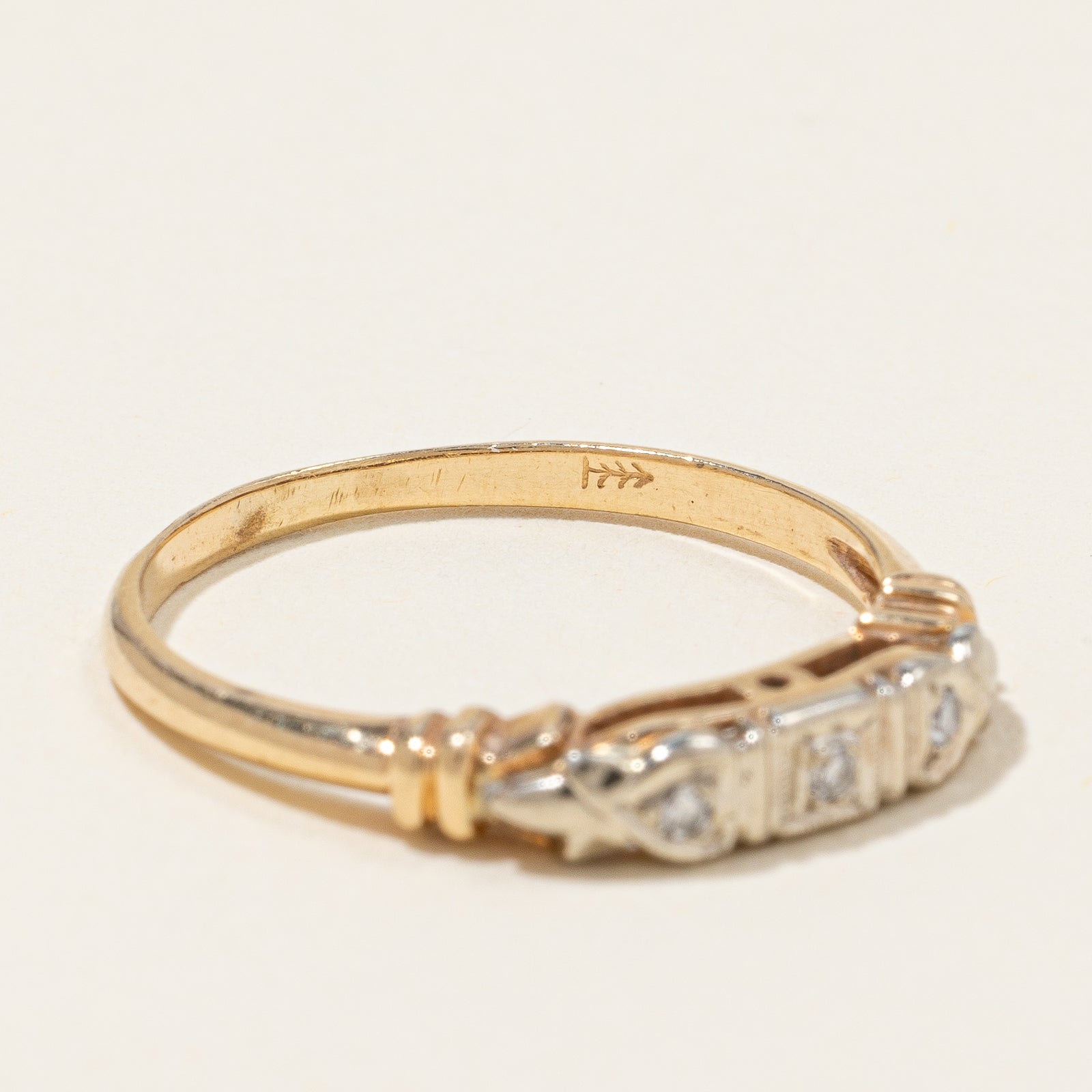 Three Stone Diamond Ring | 0.03ctw | SZ 7 |