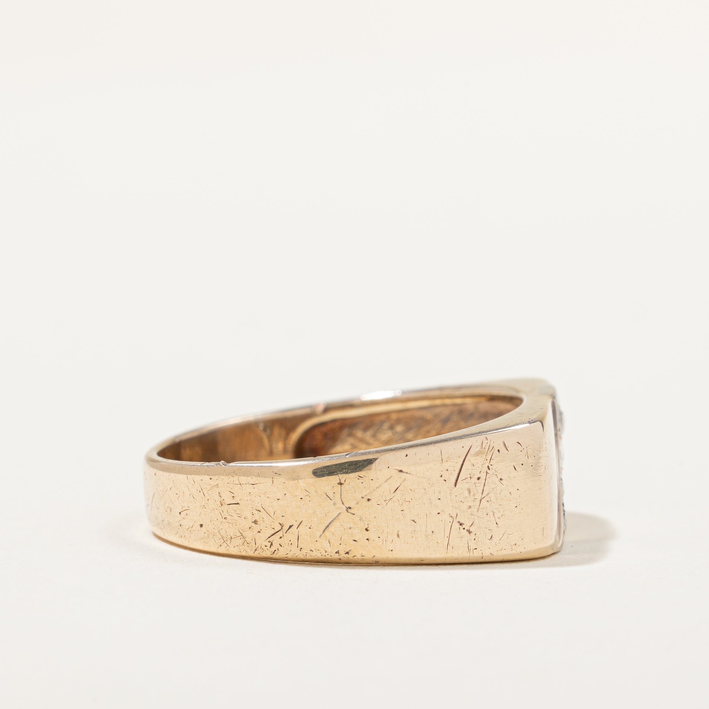 Diamond Signet Ring | 0.08ctw | SZ 10.75 |