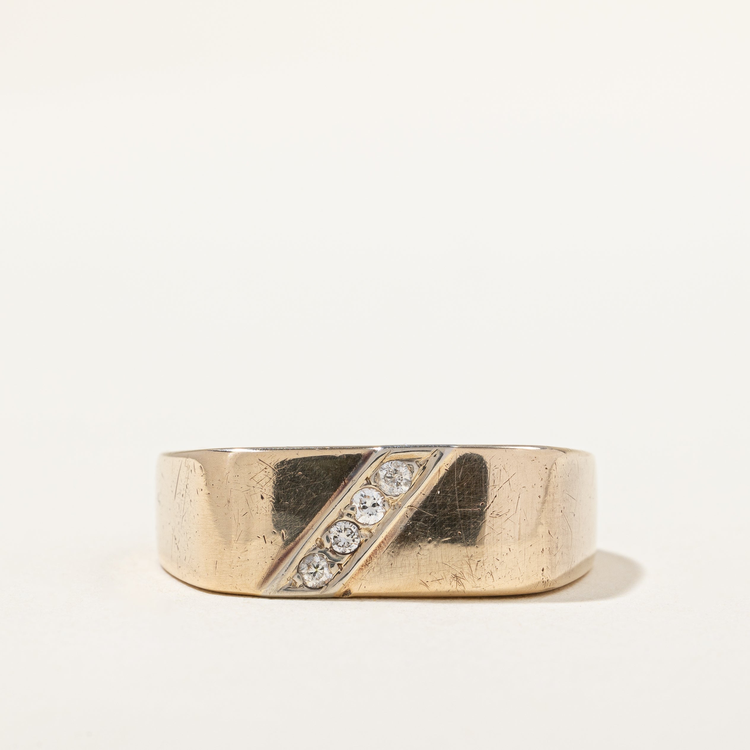 Diamond Signet Ring | 0.08ctw | SZ 10.75 |