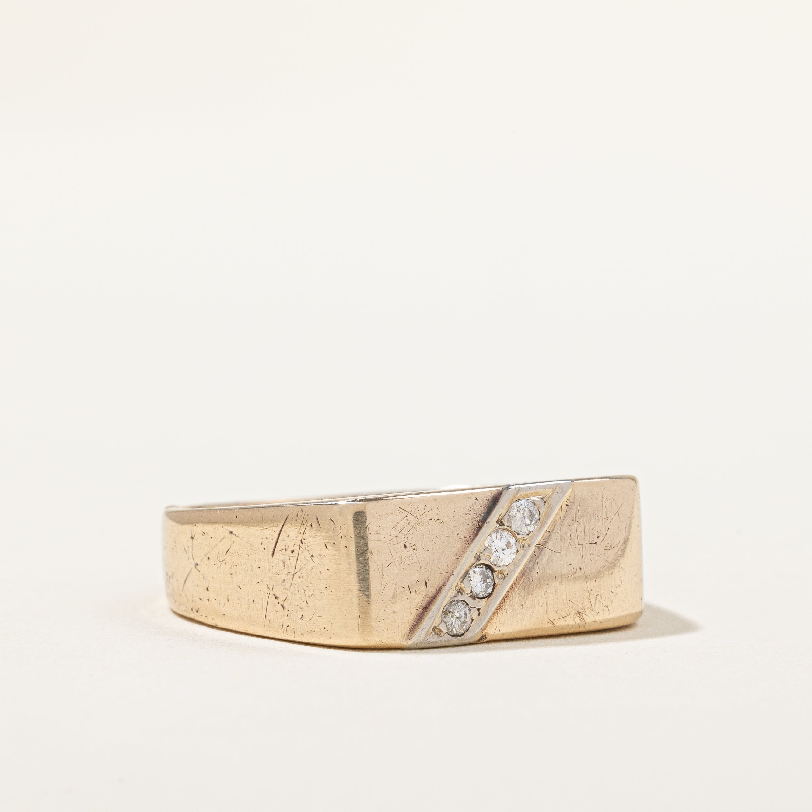 Diamond Signet Ring | 0.08ctw | SZ 10.75 |