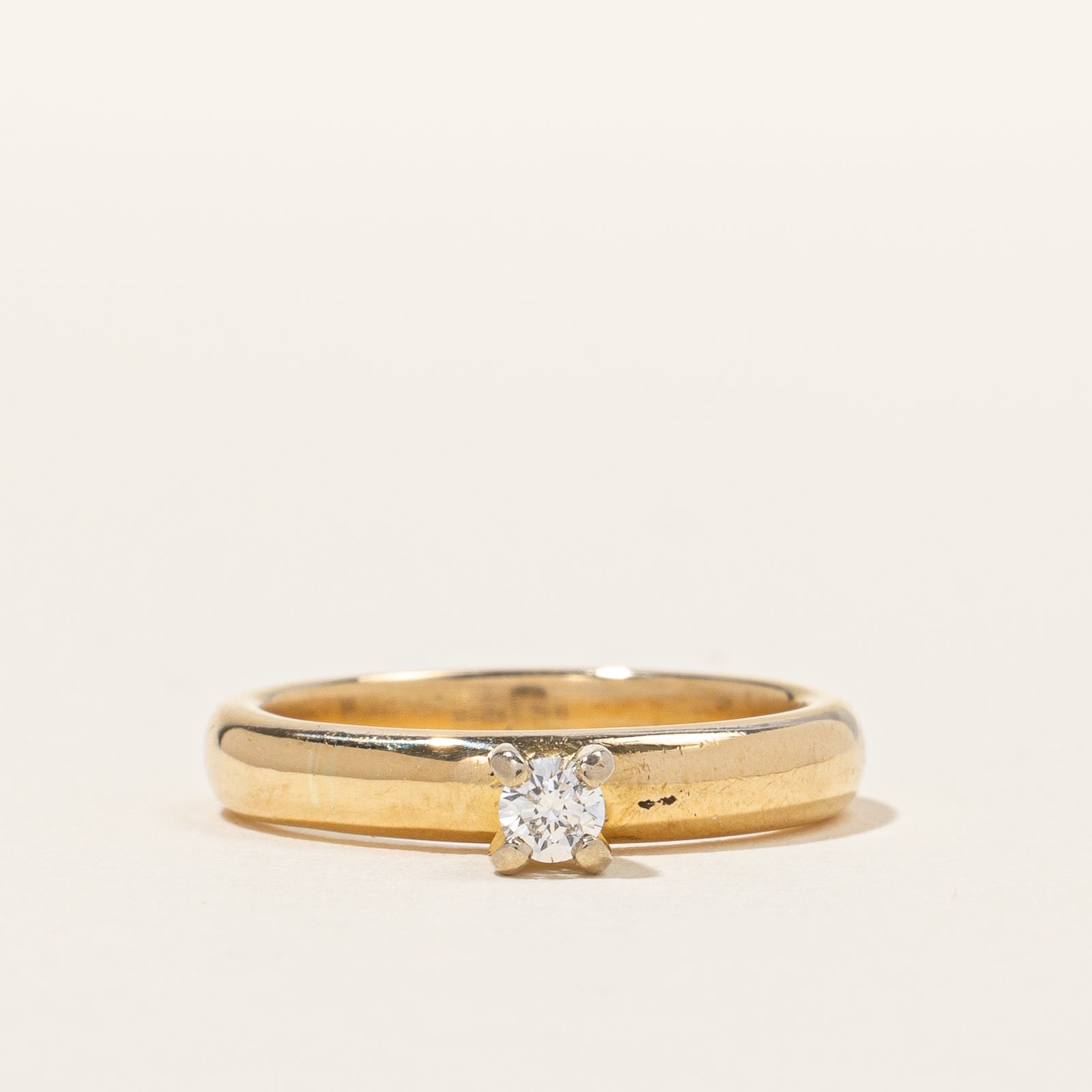 Cathedral Set Diamond Solitaire Ring | 0.10ct | SZ 6 |