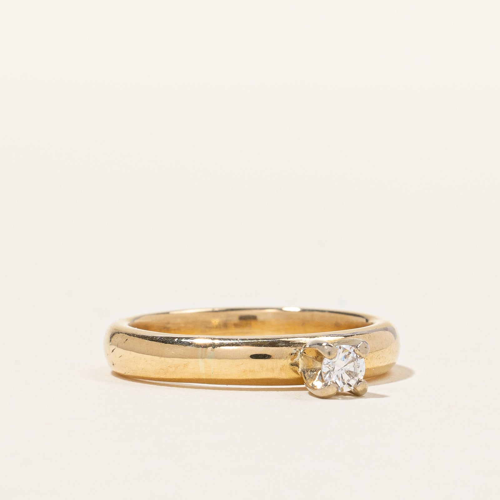 Cathedral Set Diamond Solitaire Ring | 0.10ct | SZ 6 |