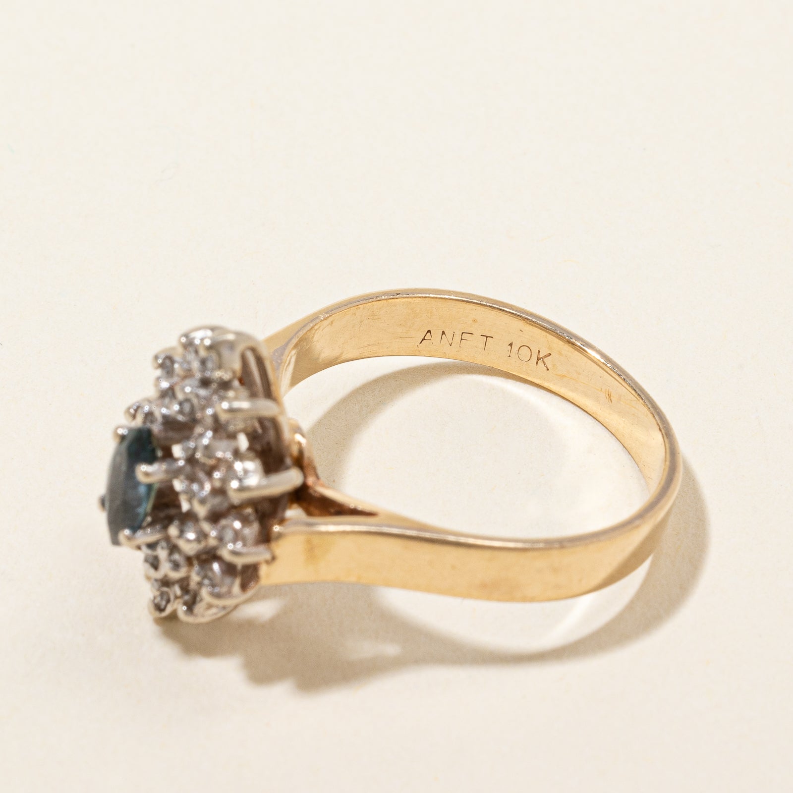 Sapphire & Diamond Halo Ring | 0.23ct, 0.10ctw | SZ 6 |