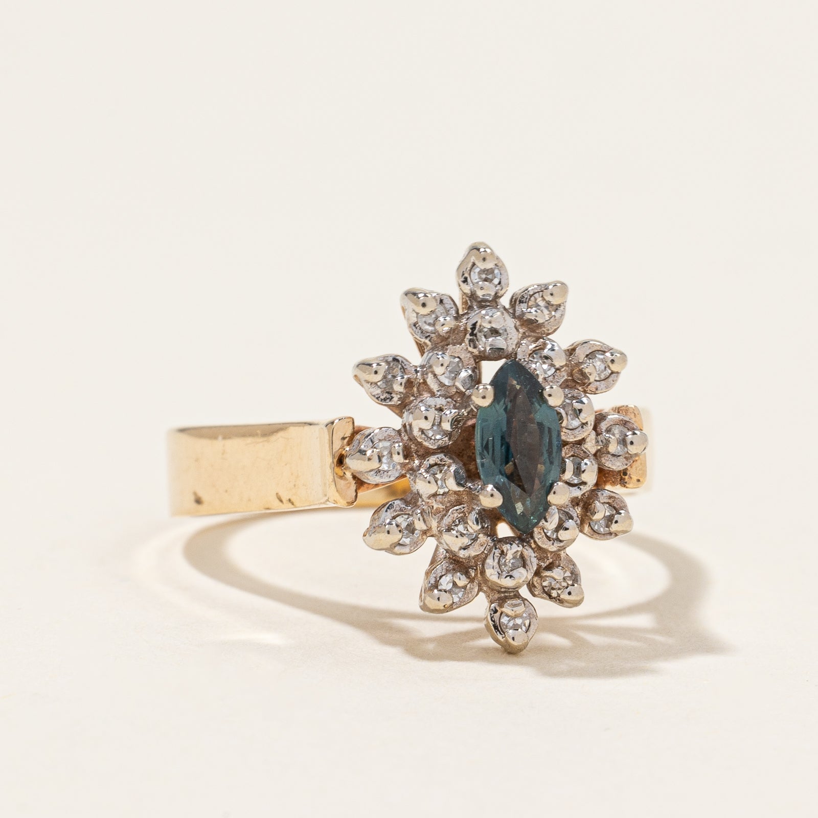 Sapphire & Diamond Halo Ring | 0.23ct, 0.10ctw | SZ 6 |