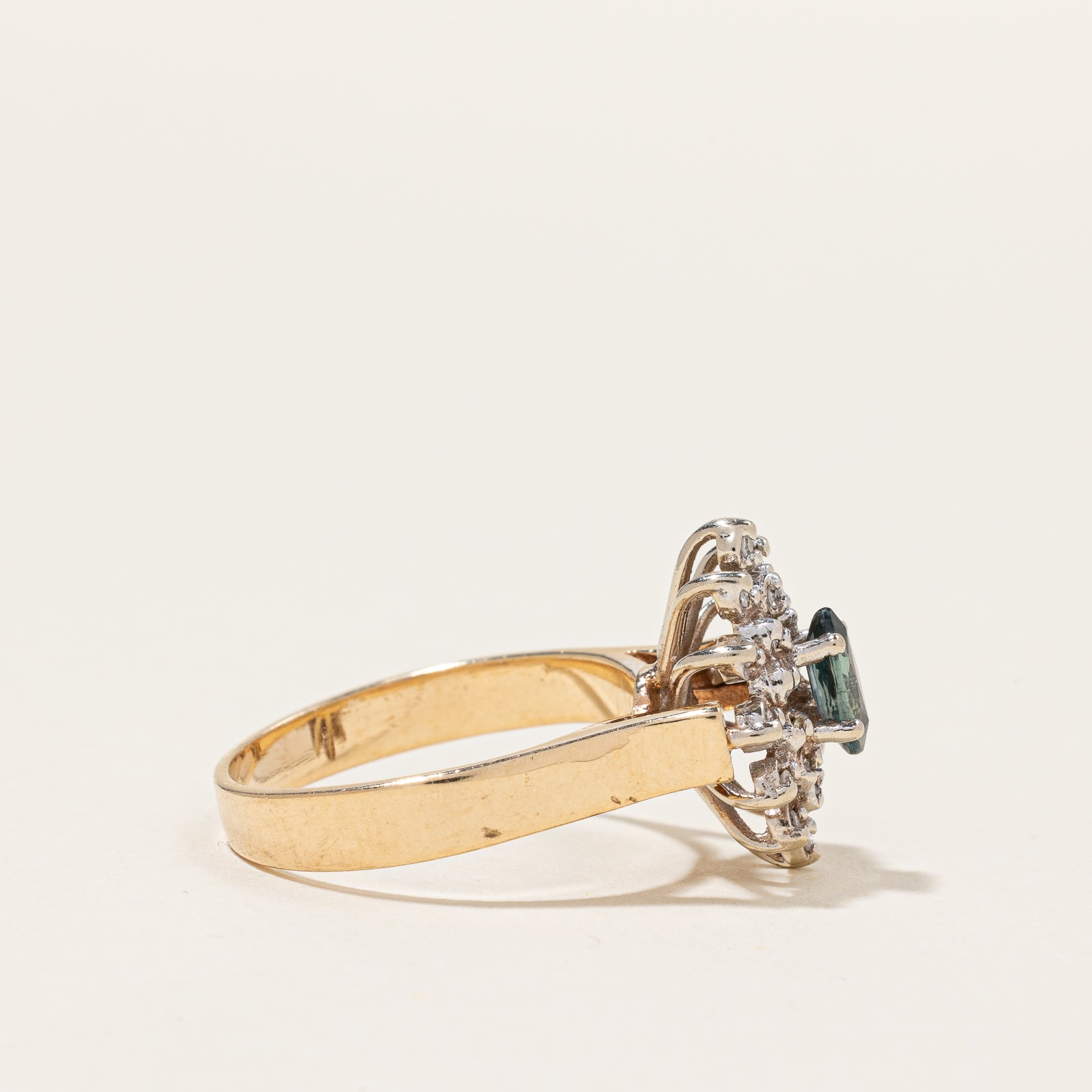 Sapphire & Diamond Halo Ring | 0.23ct, 0.10ctw | SZ 6 |
