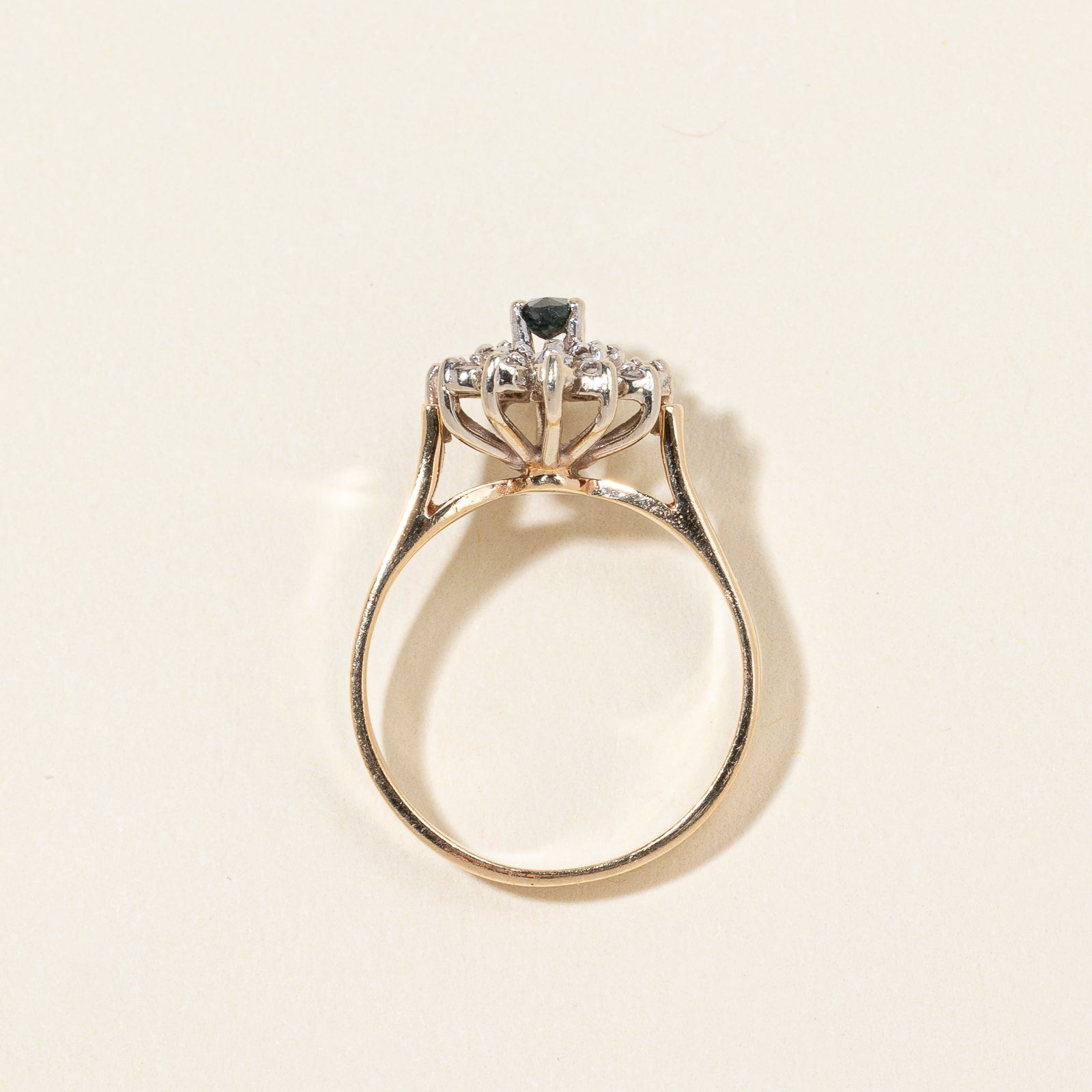 Sapphire & Diamond Halo Ring | 0.23ct, 0.10ctw | SZ 6 |