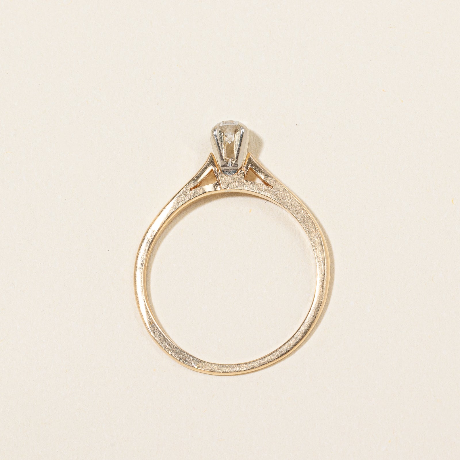 High Set Solitaire Diamond Ring | 0.19ct | SZ 8 |