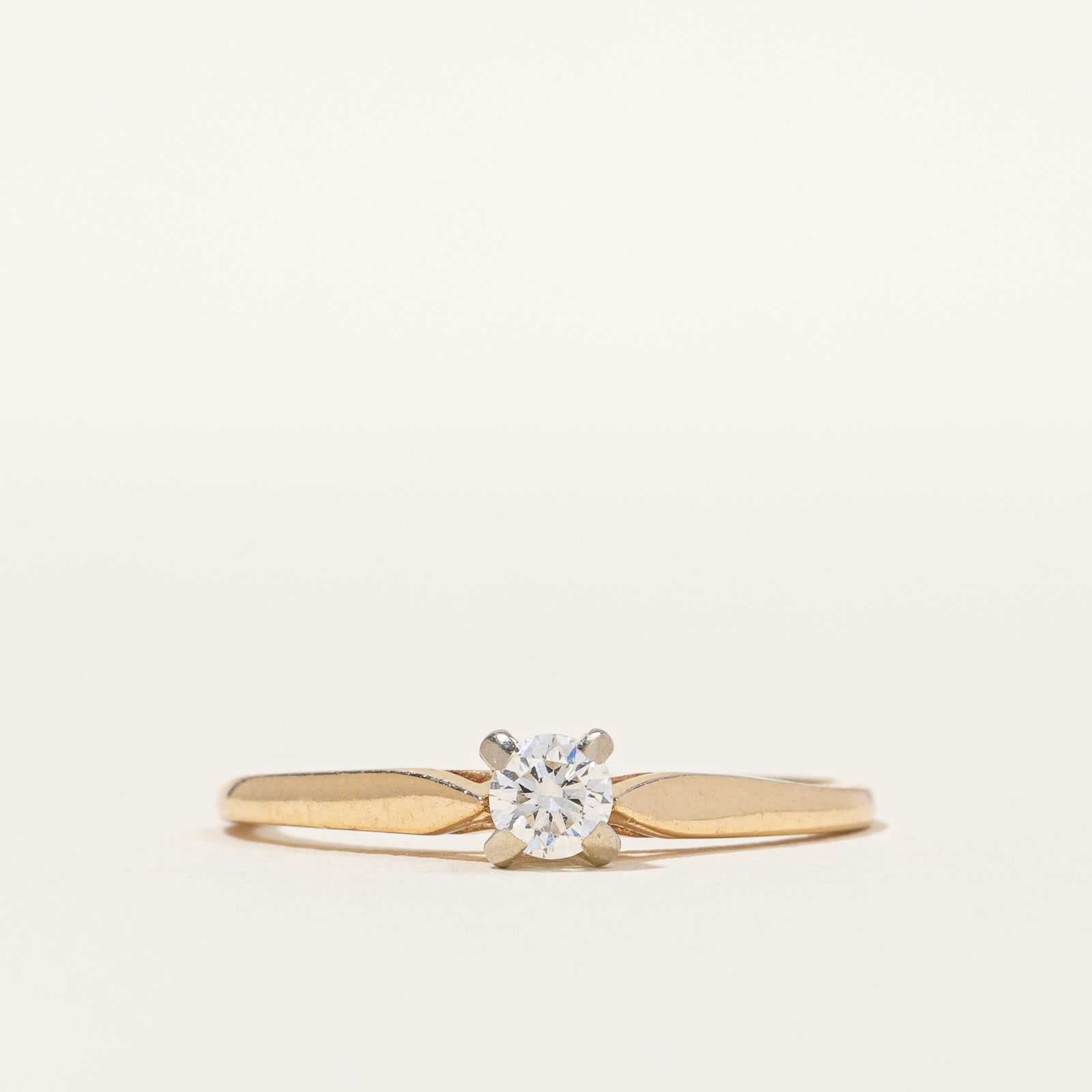 High Set Solitaire Diamond Ring | 0.19ct | SZ 8 |