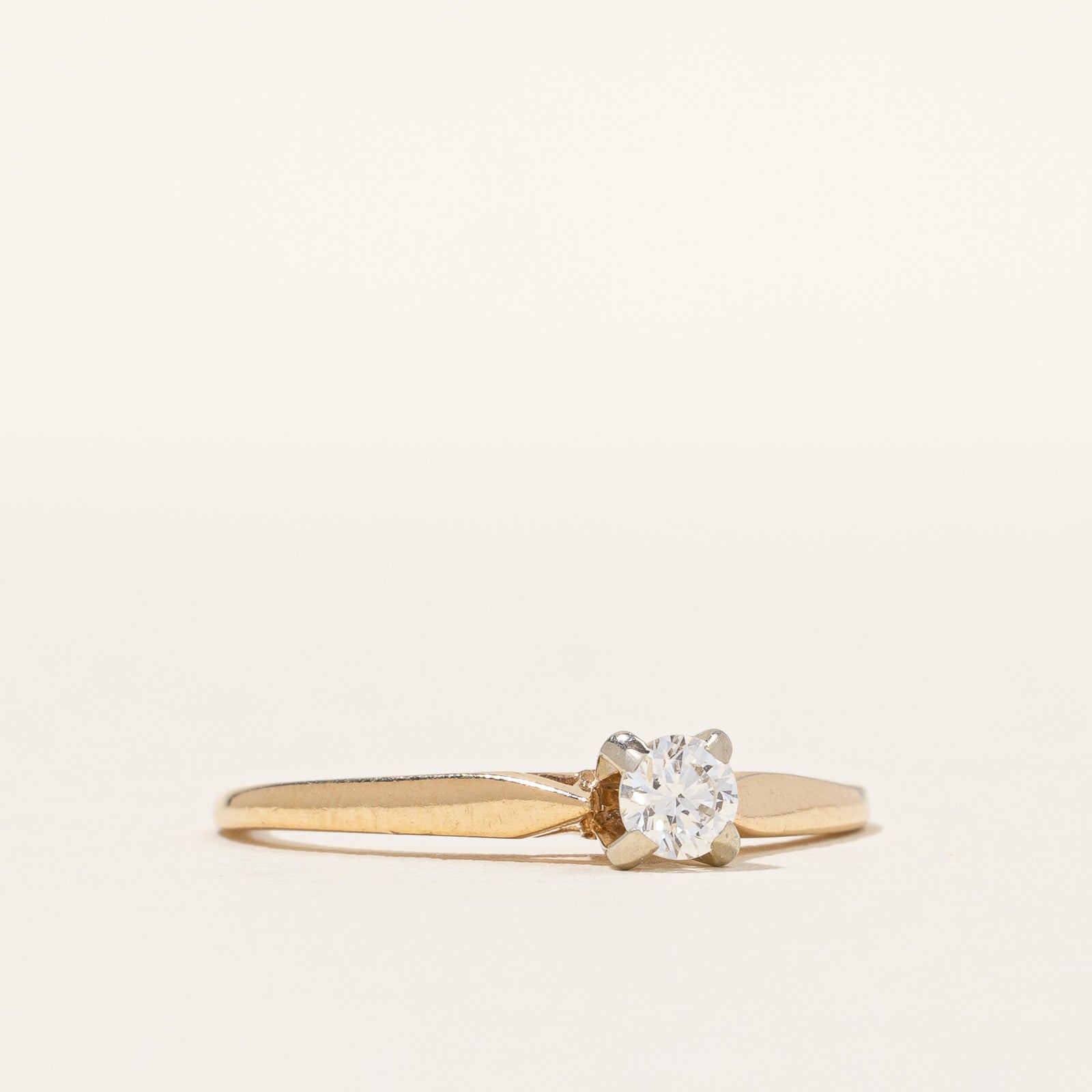 High Set Solitaire Diamond Ring | 0.19ct | SZ 8 |