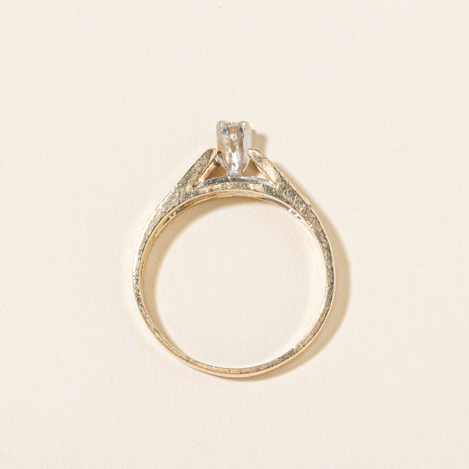 Cathedral Set Diamond Engagement Ring | 0.16ctw | SZ 7.75 |
