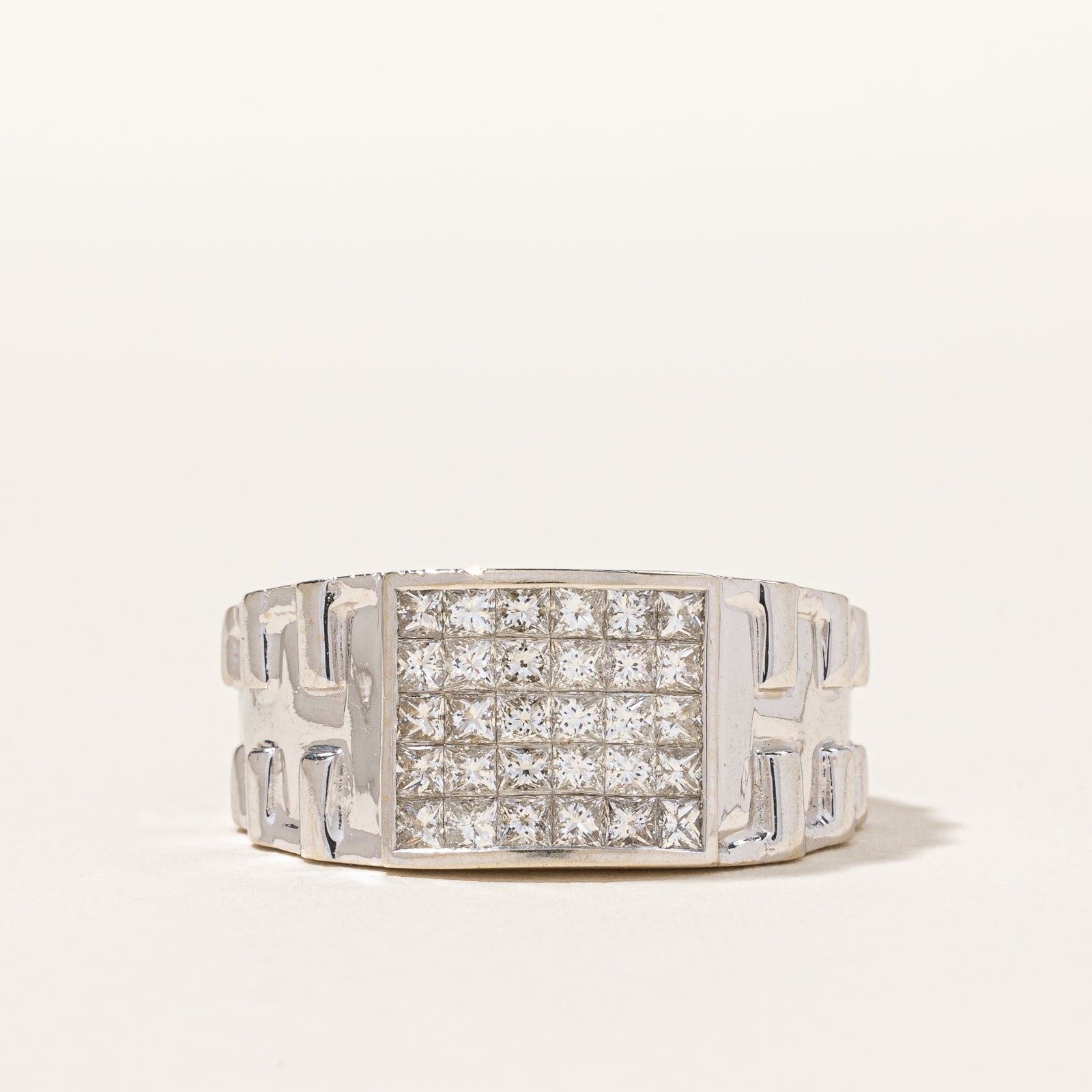 Diamond Grid Ring | 1.52ctw | SZ 10 |