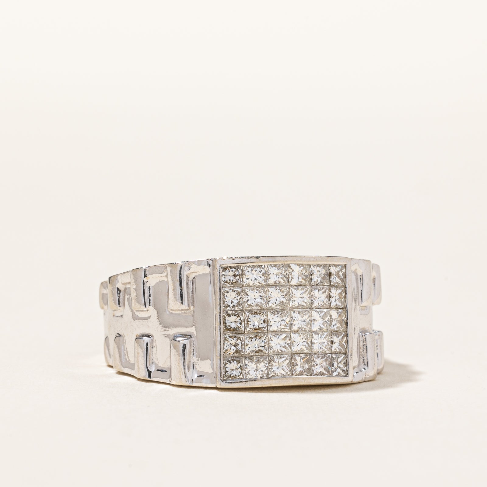 Diamond Grid Ring | 1.52ctw | SZ 10 |