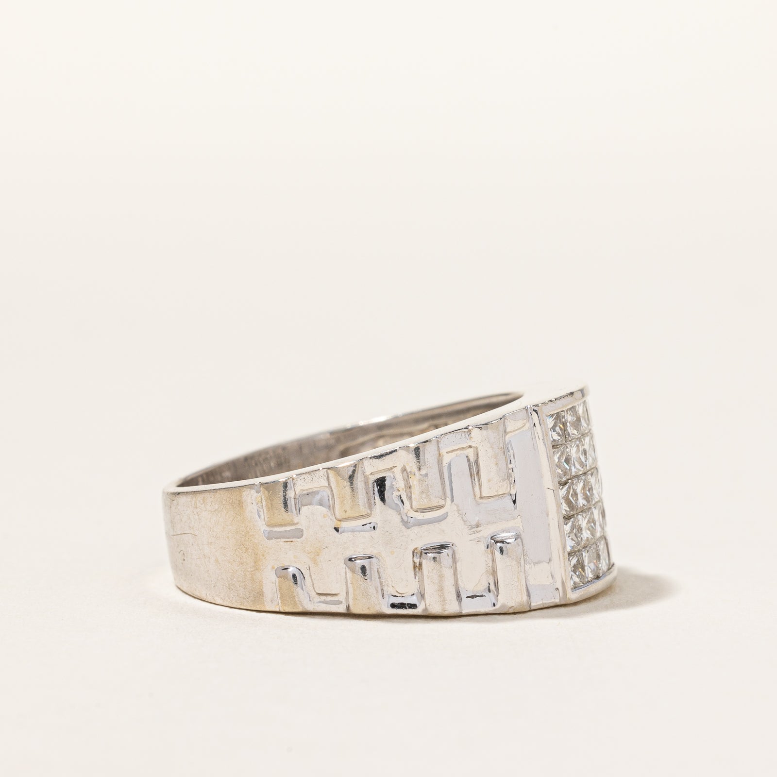 Diamond Grid Ring | 1.52ctw | SZ 10 |
