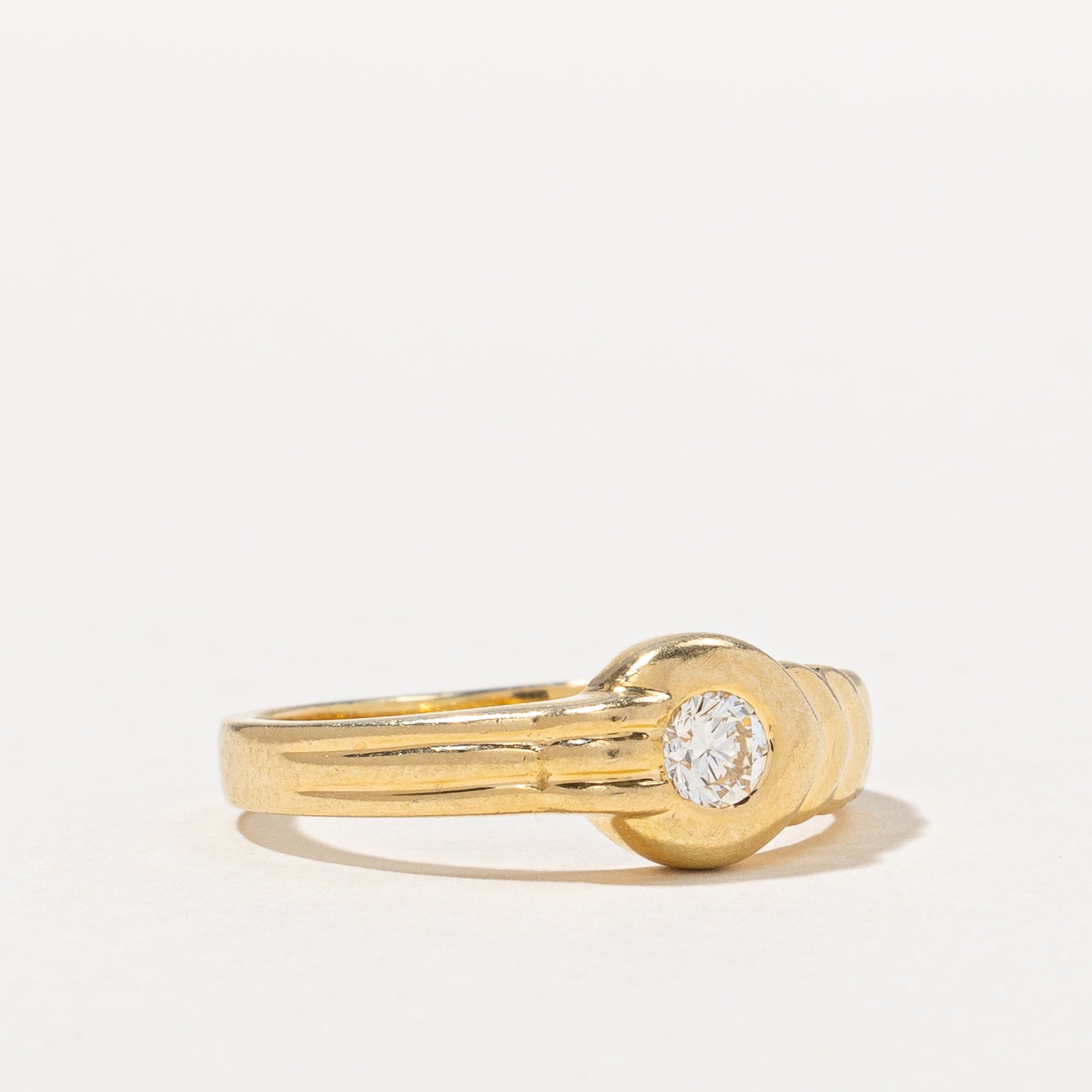 Bezel Set Diamond Ring | 0.16ct | SZ 6 |