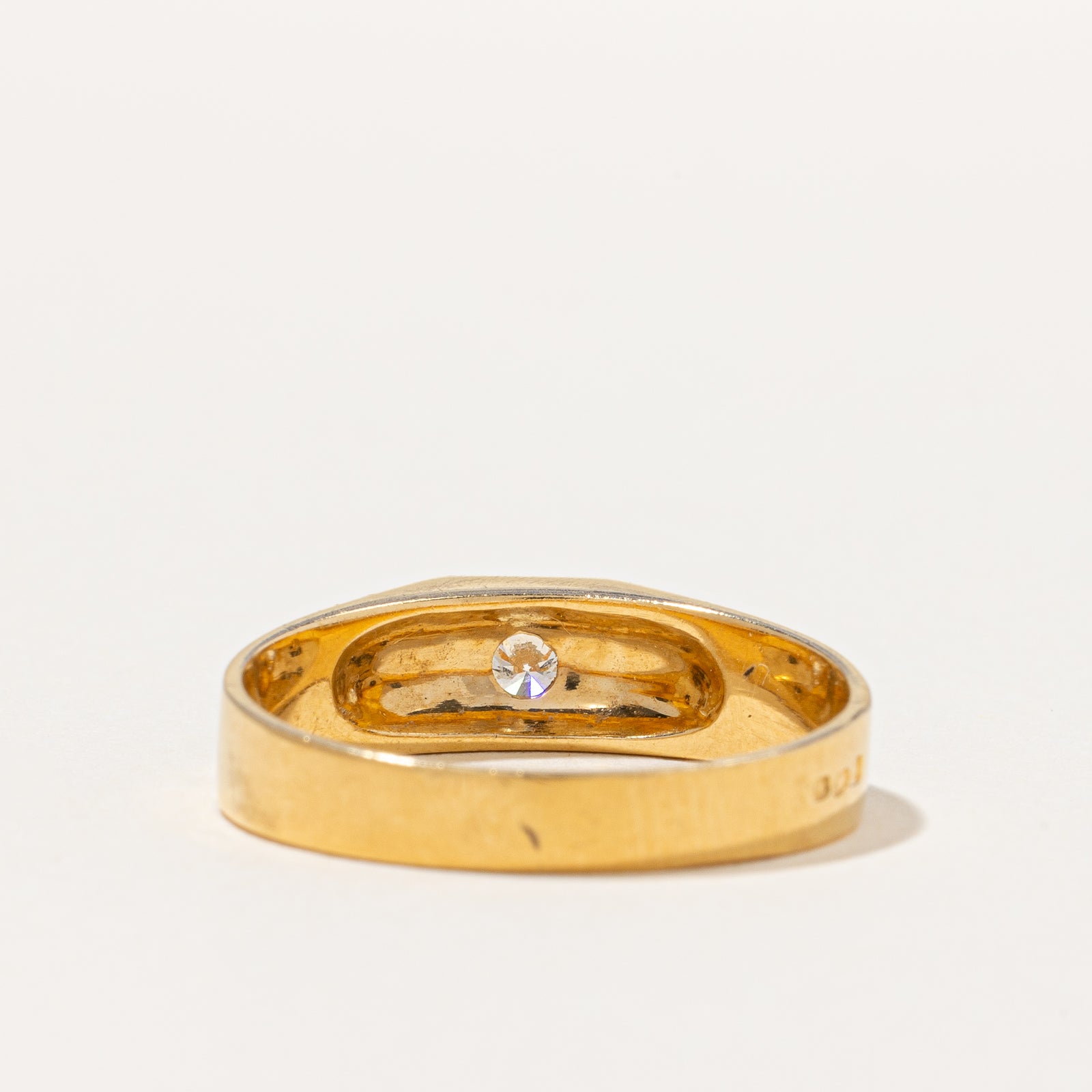 Portuguese Hallmarked Illusion Set Diamond Ring | 0.15ct | SZ 10.5 |