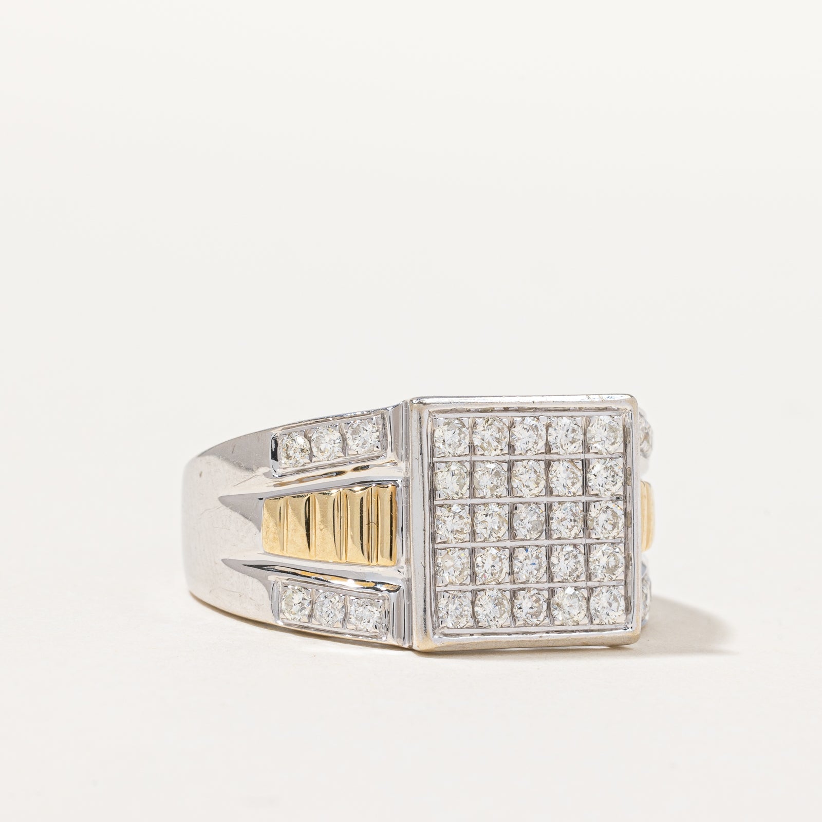 Pave Set Diamond Ring | 0.74ctw | SZ 10 |