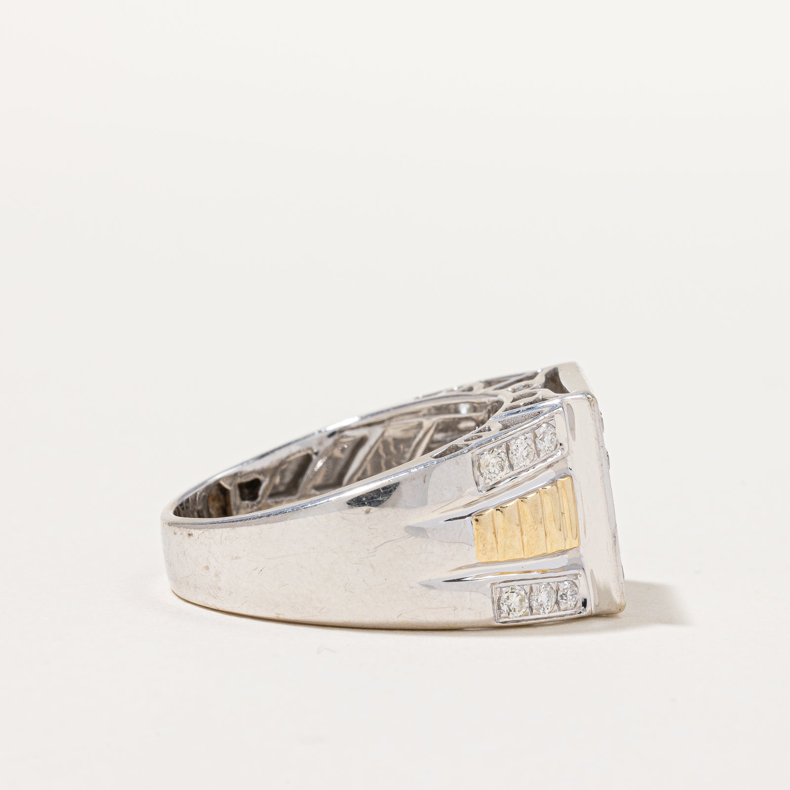 Pave Set Diamond Ring | 0.74ctw | SZ 10 |