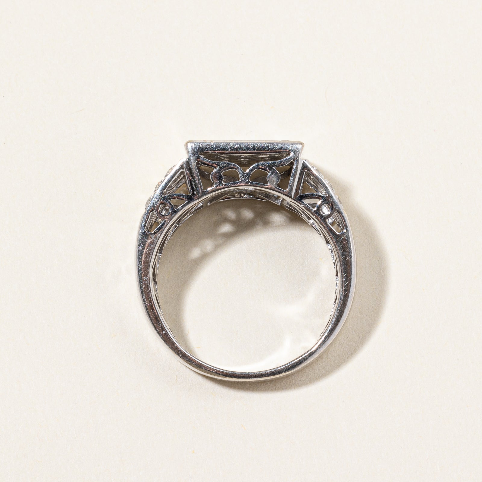 Pave Set Diamond Ring | 0.74ctw | SZ 10 |