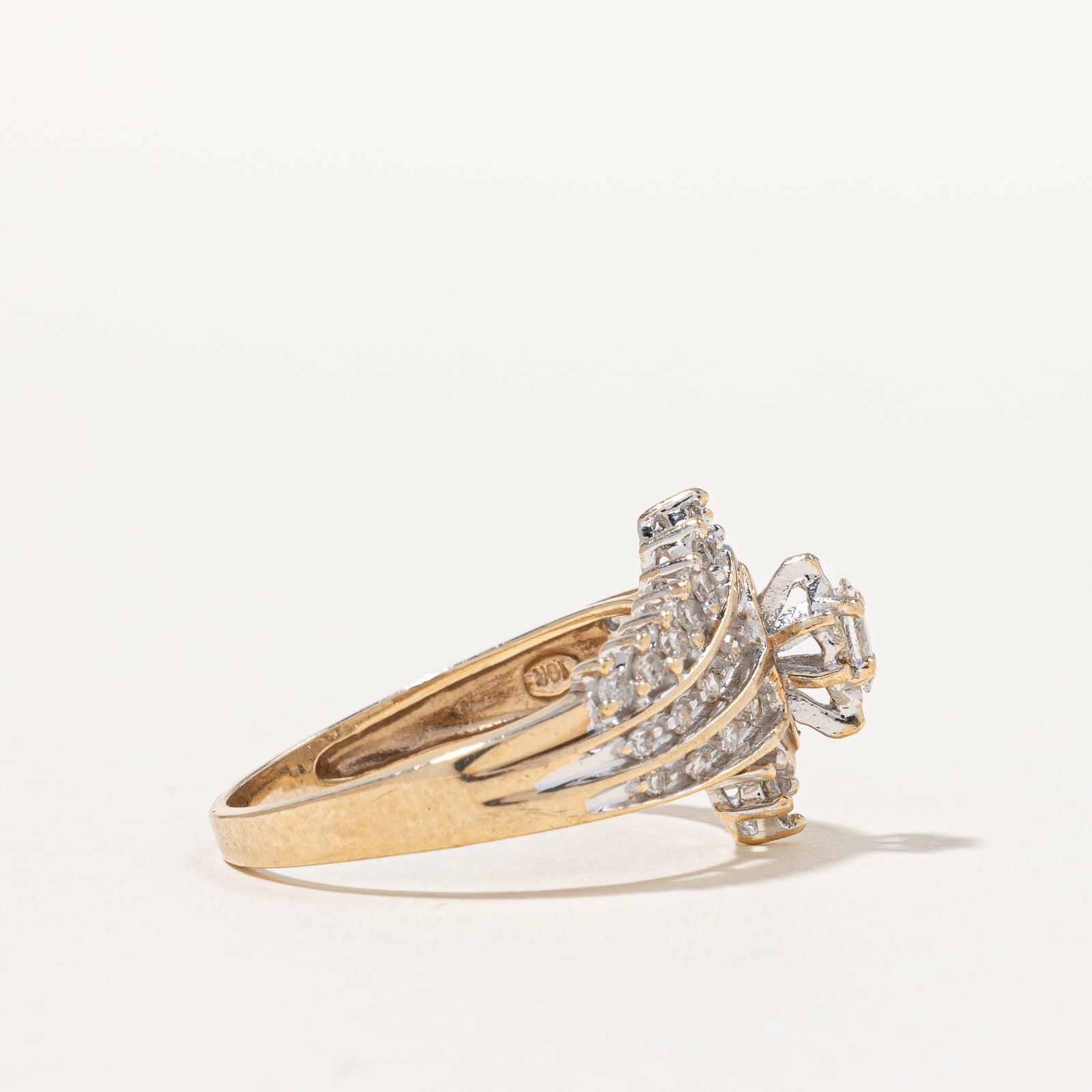 Diamond Waterfall Ring | 0.33ctw | SZ 7.75 |