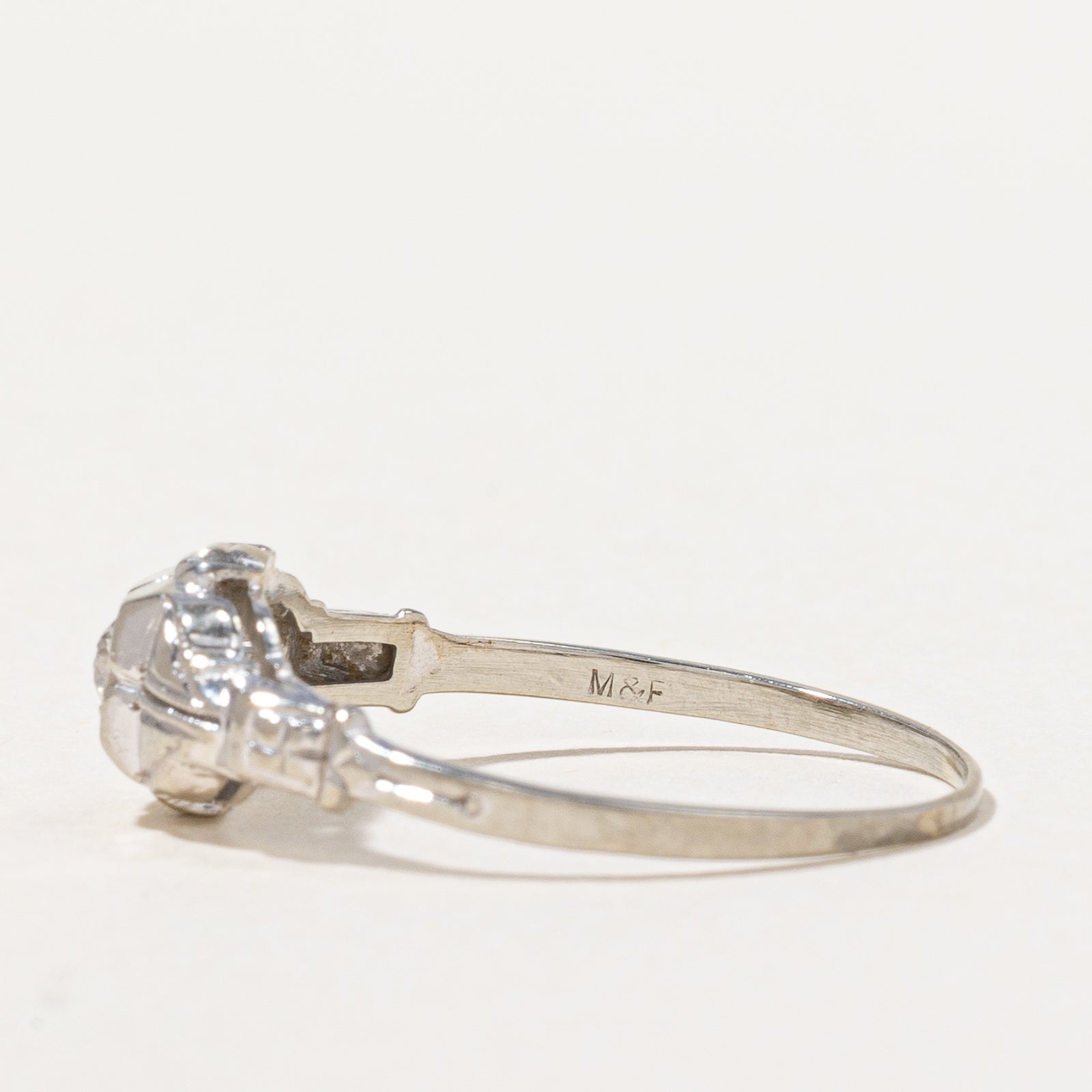 Vintage Illusion Set European Cut Diamond Ring | 0.11ct | SZ 8.25 |