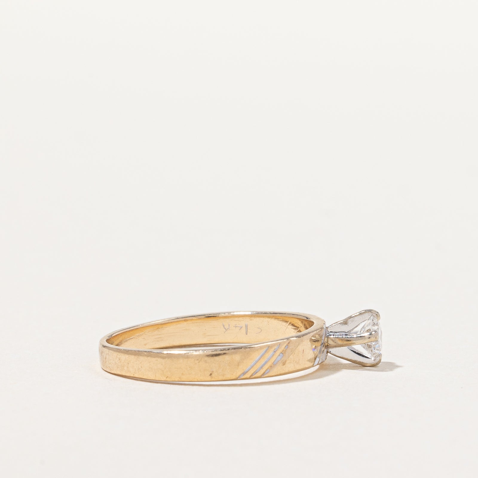 High Set Diamond Ring | 0.13ct | SZ 4.75 |