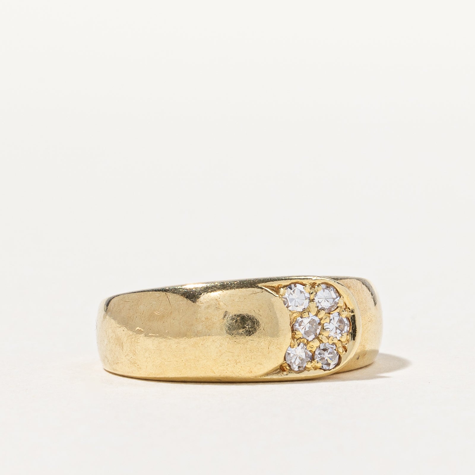 Pave Set Diamond Ring | 0.18ctw | SZ 5.5 |