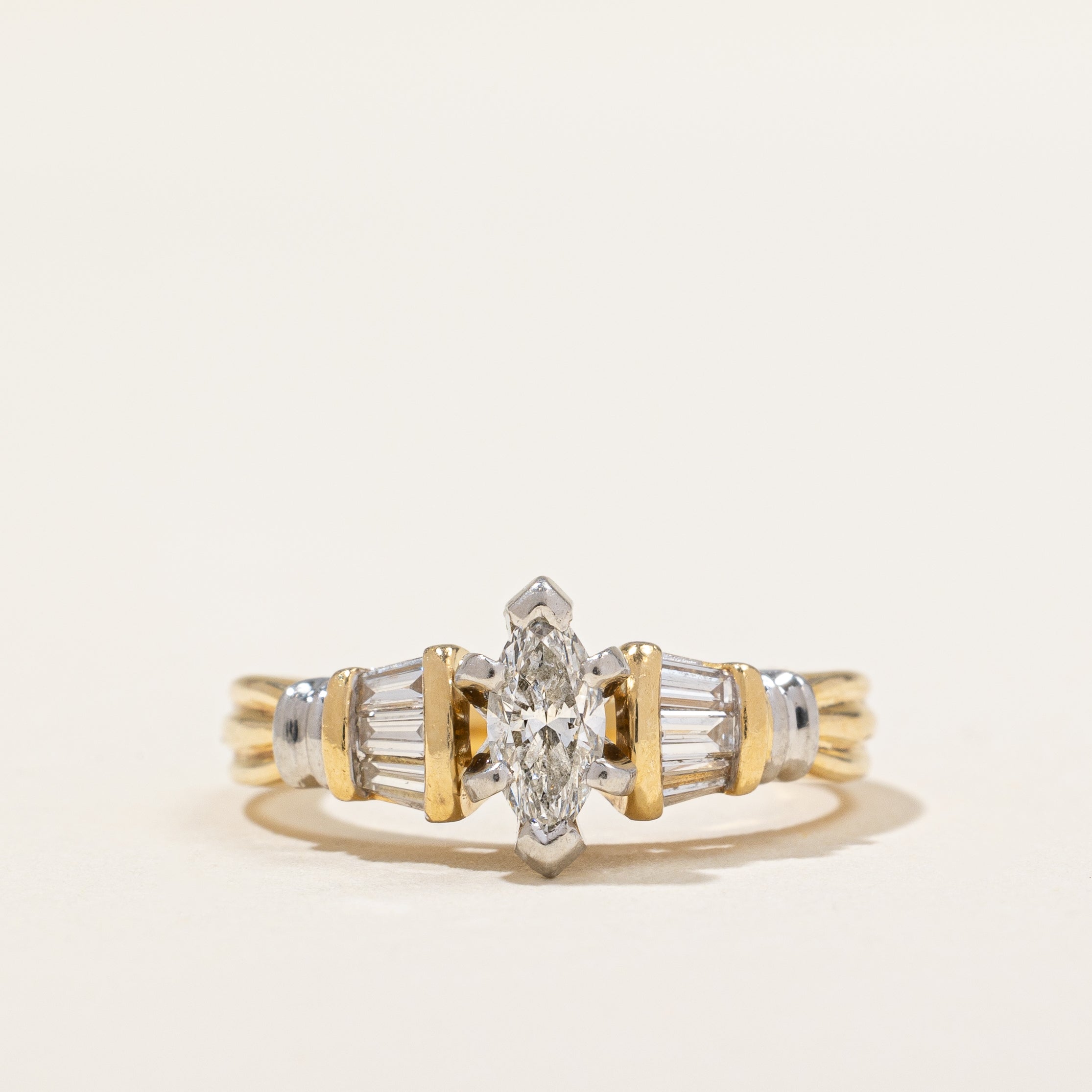 Marquise Cut Diamond Engagement Ring | 0.49ctw | SZ 3.75 |