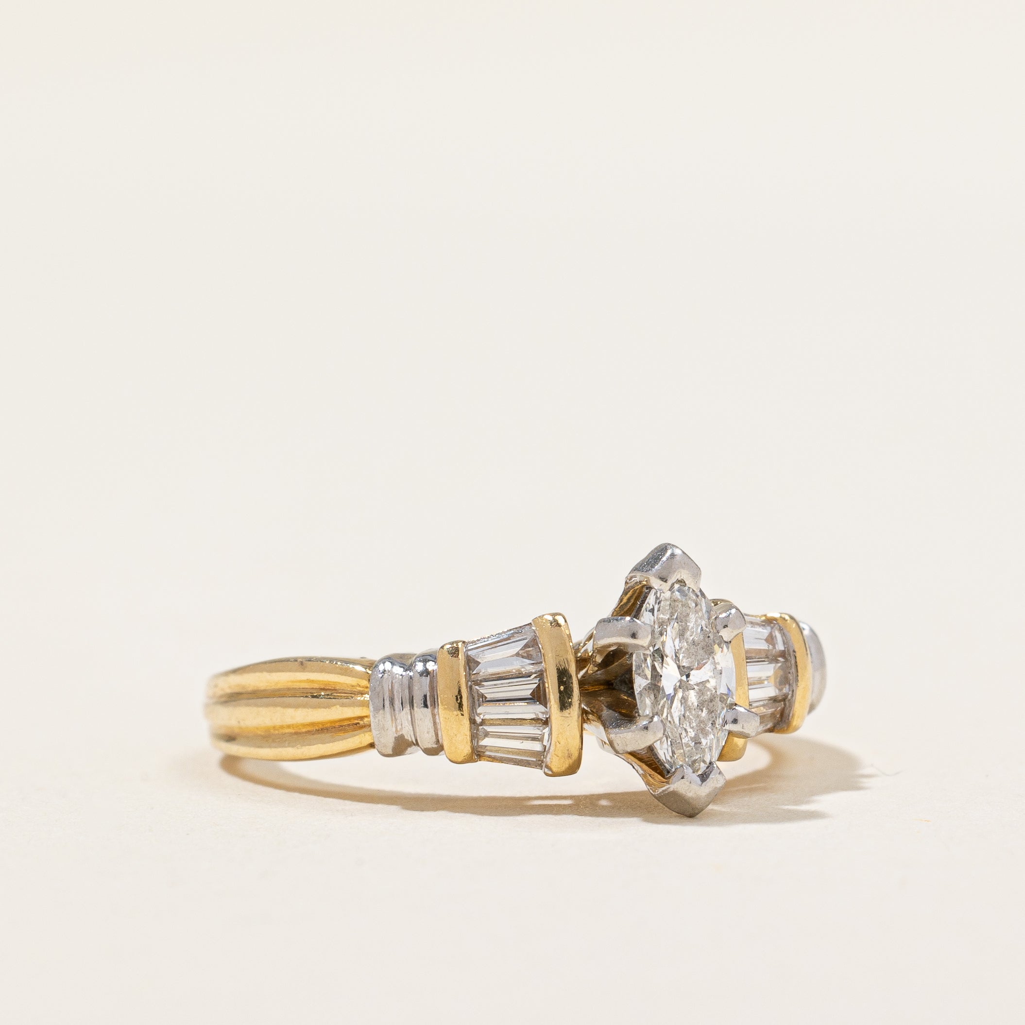 Marquise Cut Diamond Engagement Ring | 0.49ctw | SZ 3.75 |
