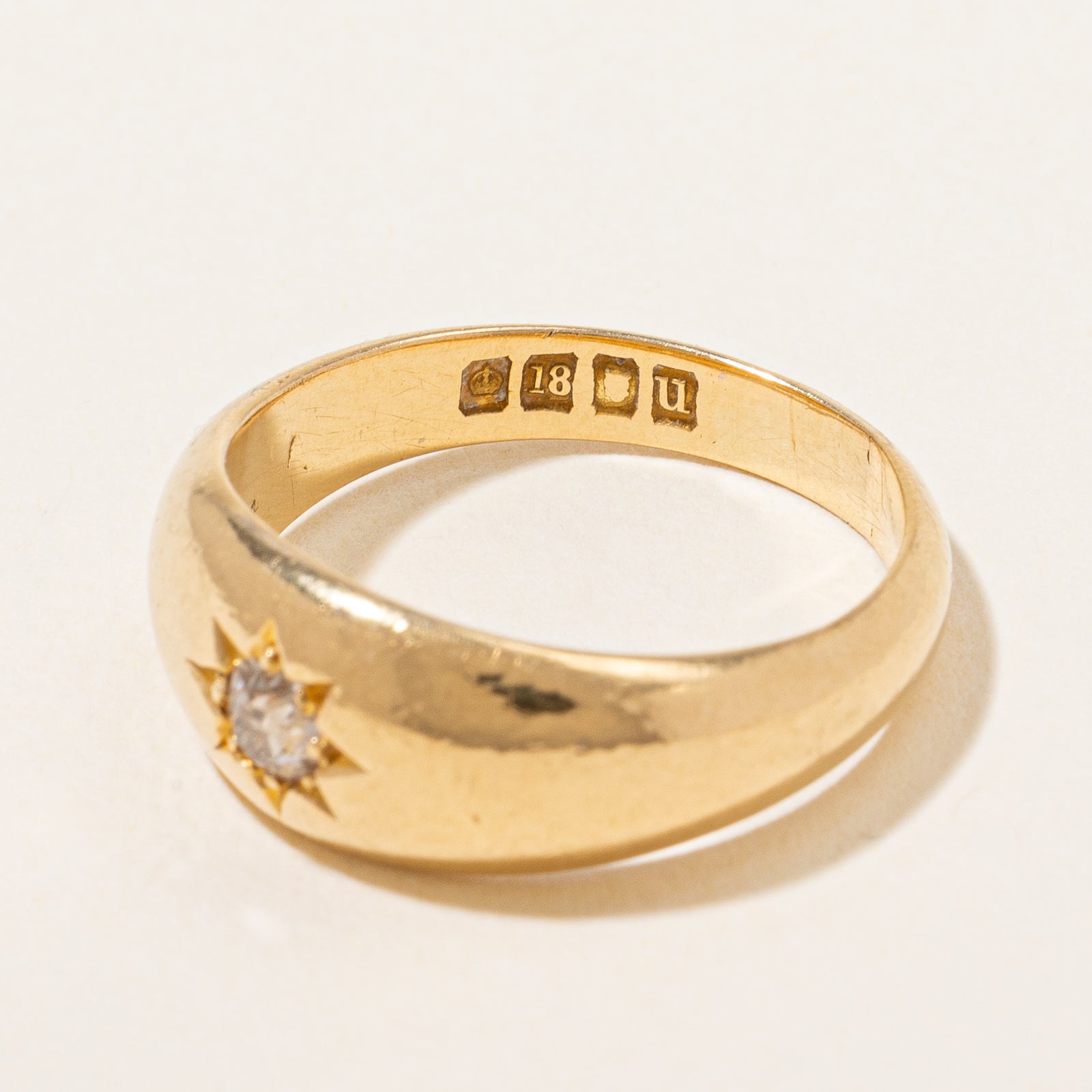 Antique Edwardian Old European Cut Diamond Ring | 0.12ct | SZ 7 |