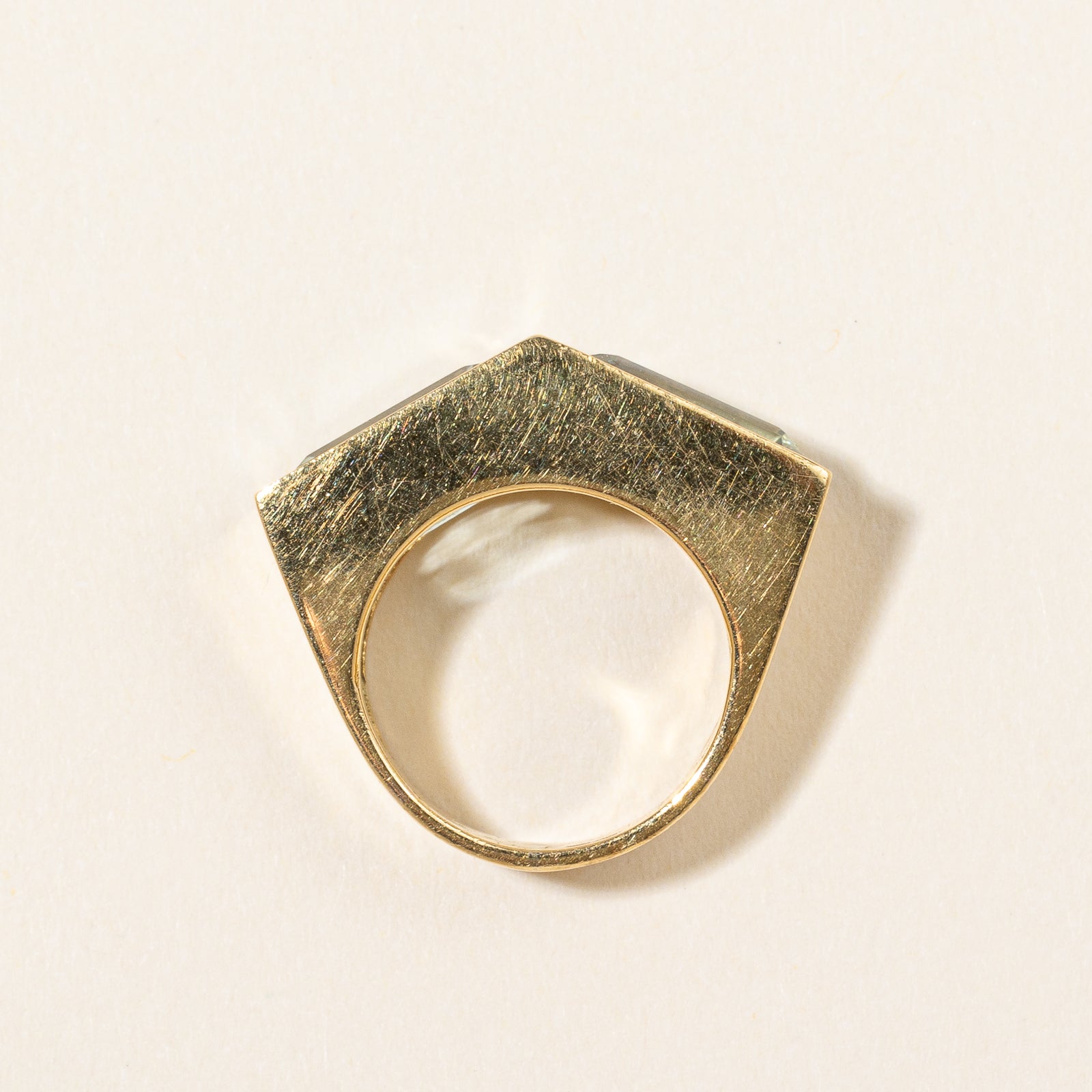 Vintage Natural Aquamarine Cocktail Ring | SZ 3.25 |