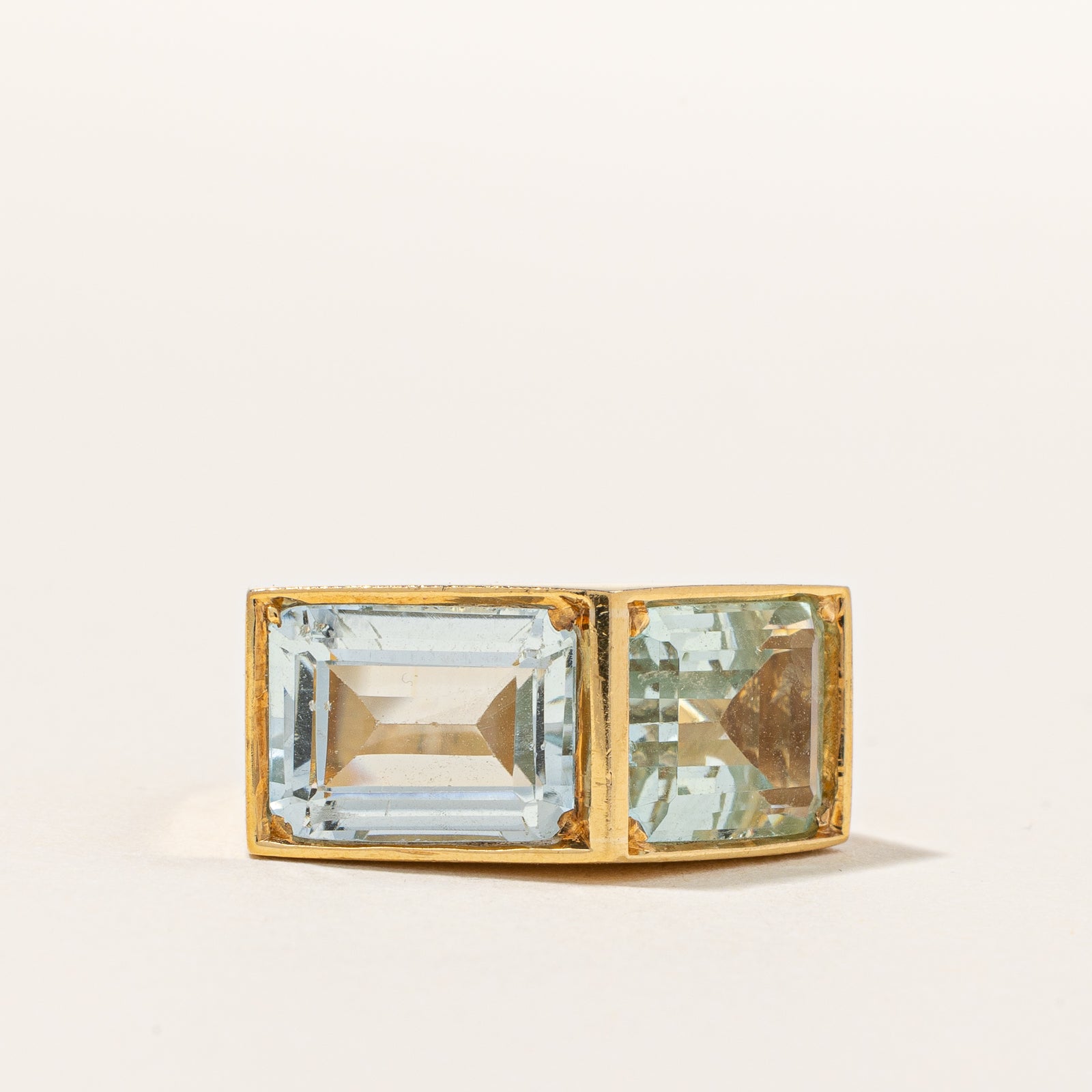 Vintage Aquamarine Cocktail Ring | SZ 3.25 |