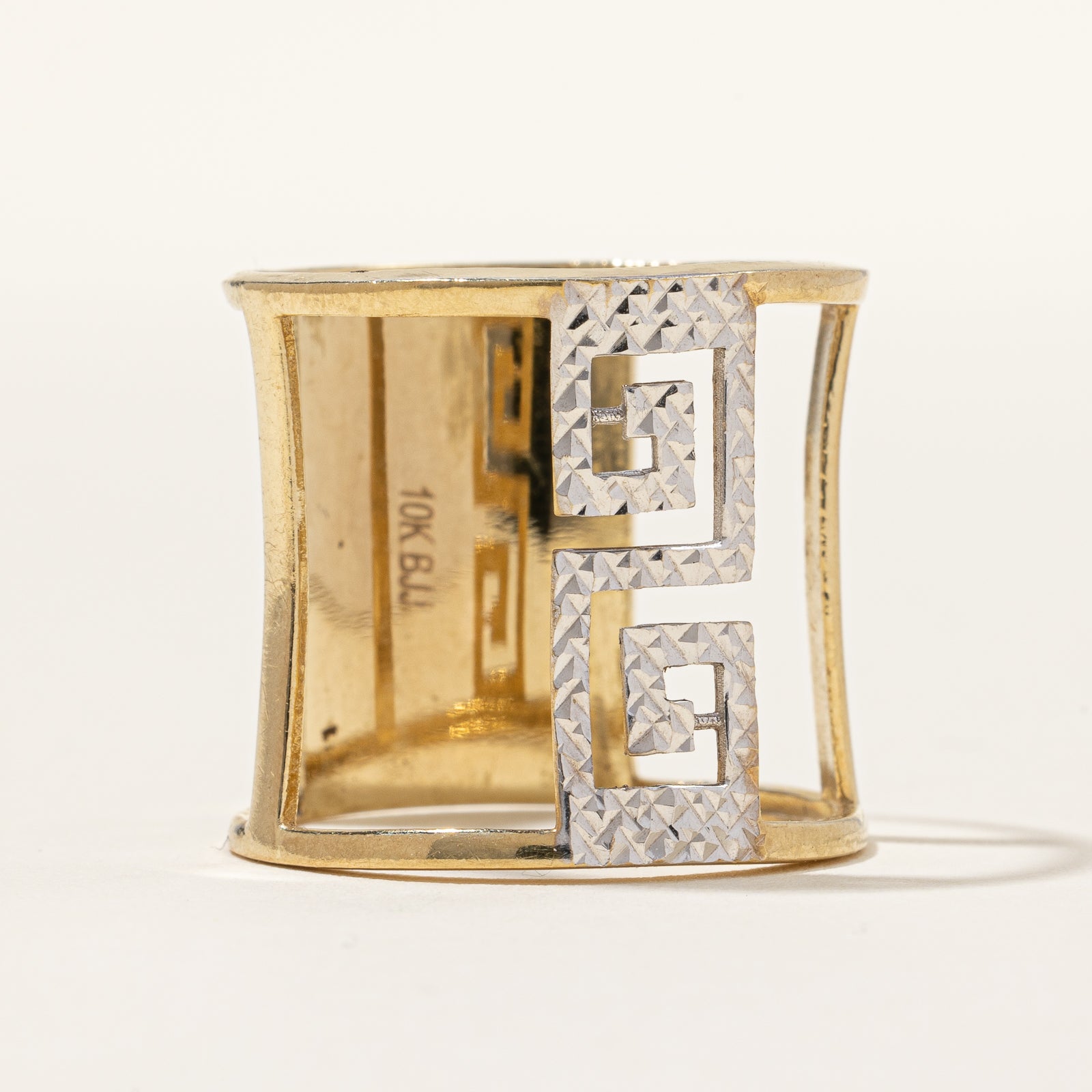 Versace Inspired Geometric Elongated Ring | SZ 11 |