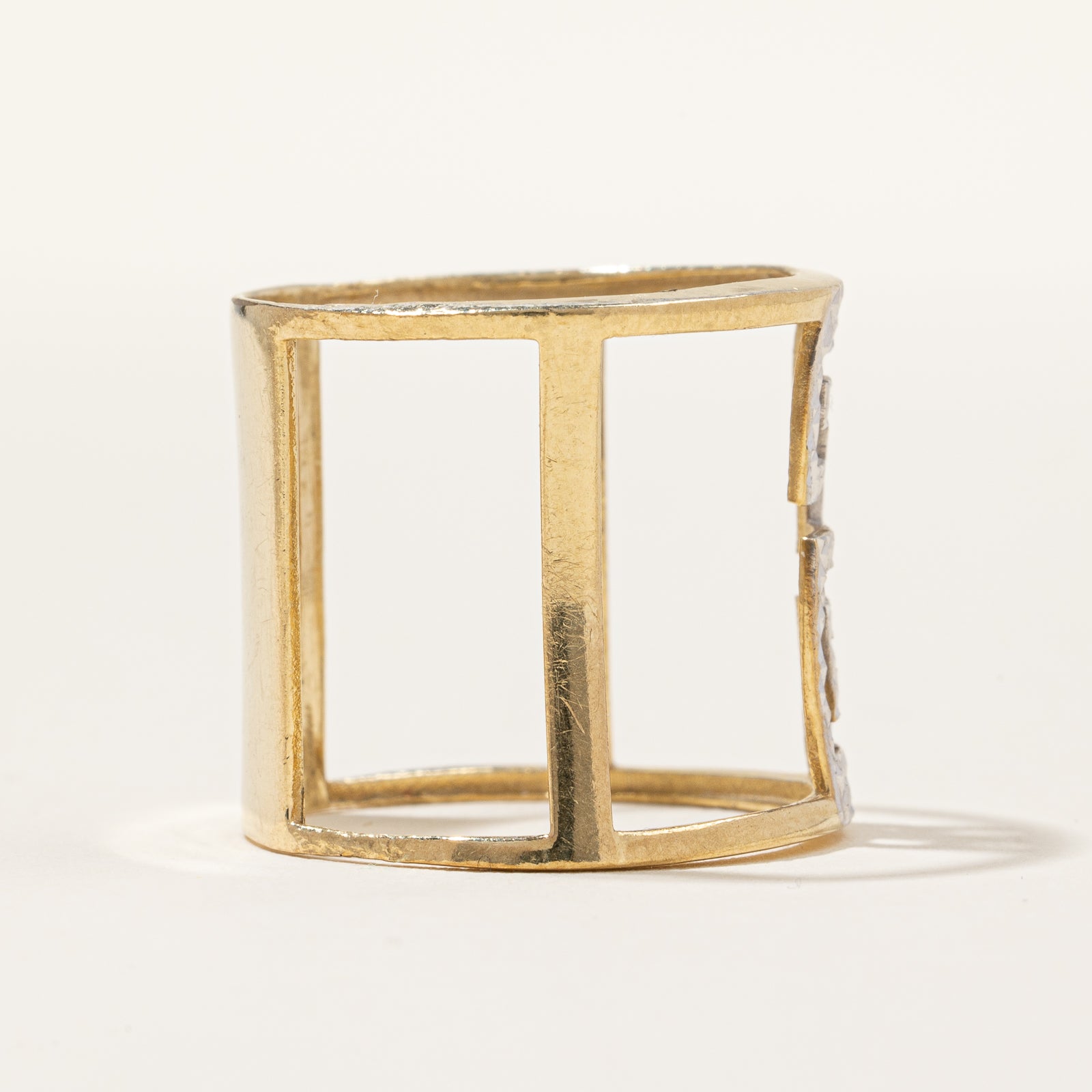 Versace Inspired Geometric Elongated Ring | SZ 11 |