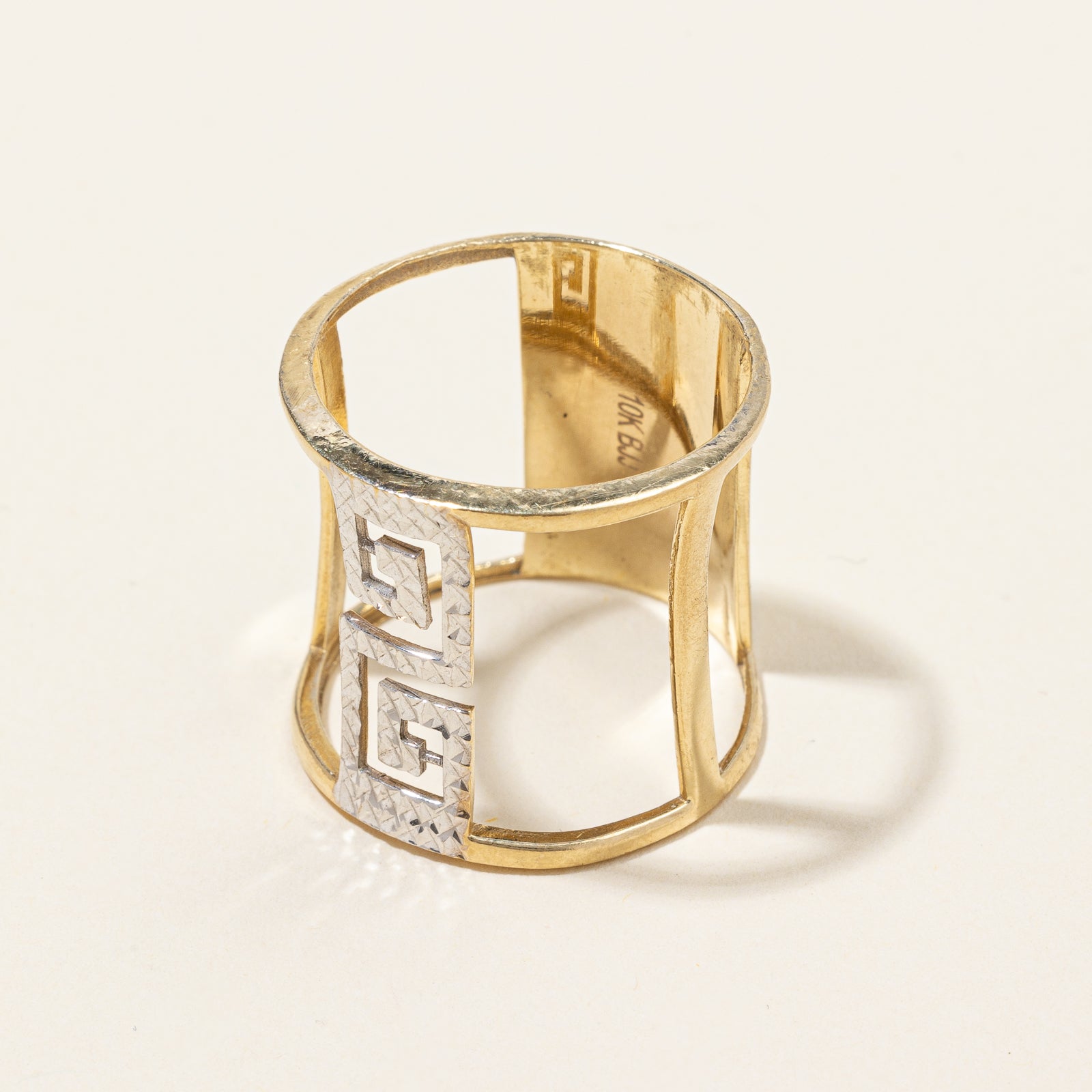 Versace Inspired Geometric Elongated Ring | SZ 11 |