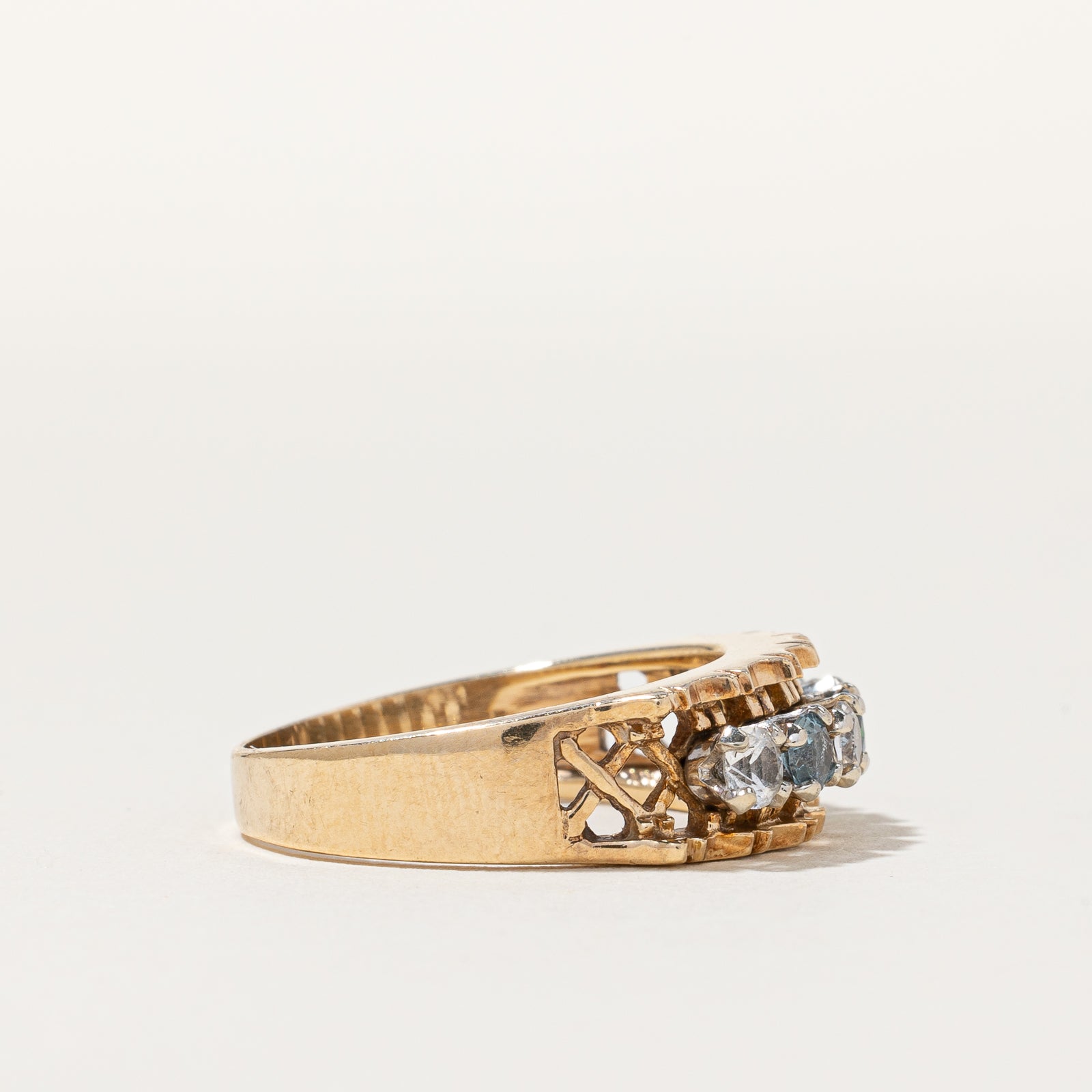 Mixed Gemstone Cocktail Ring 10k | 0.48ctw | SZ 7.75 |