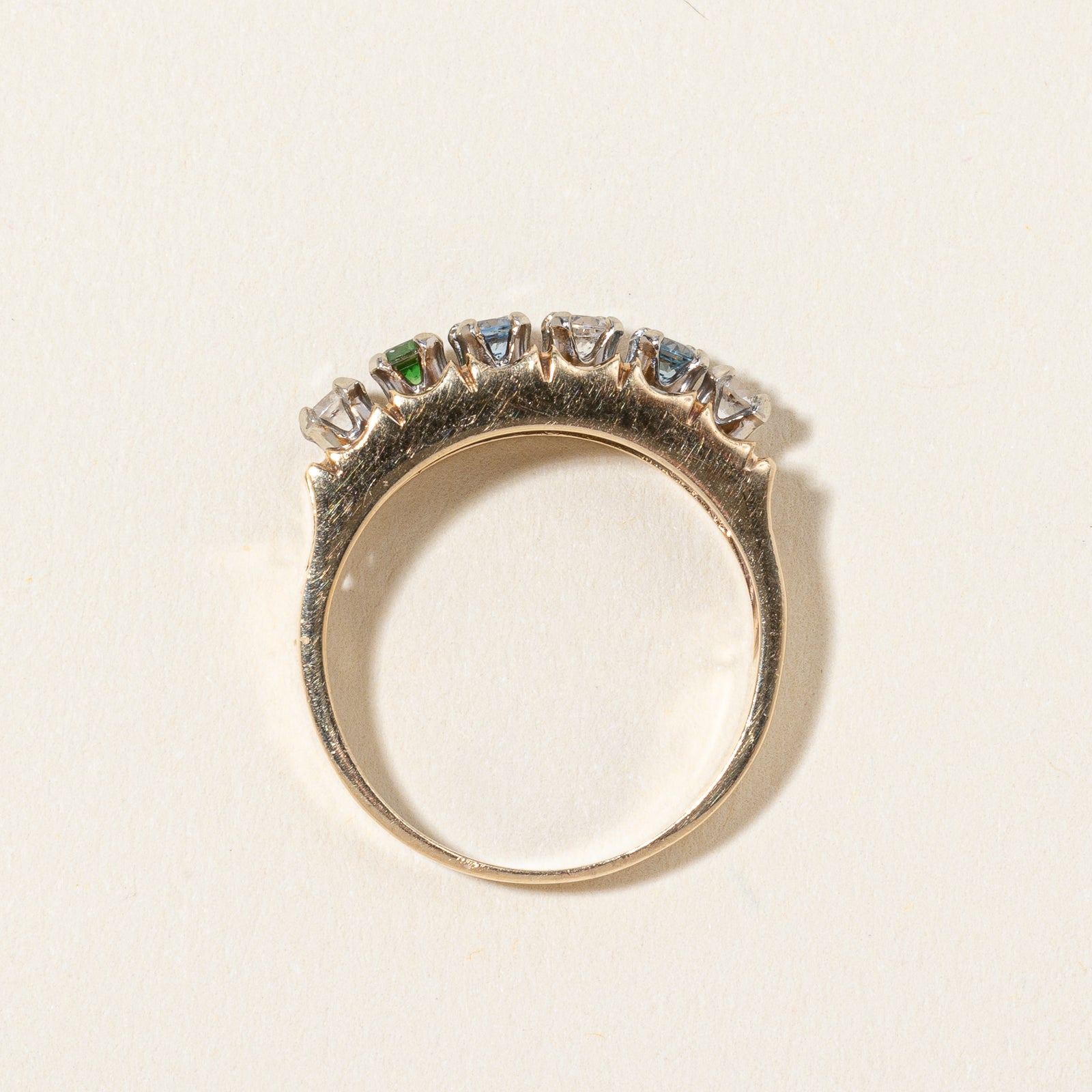 Mixed Gemstone Cocktail Ring 10k | 0.48ctw | SZ 7.75 |