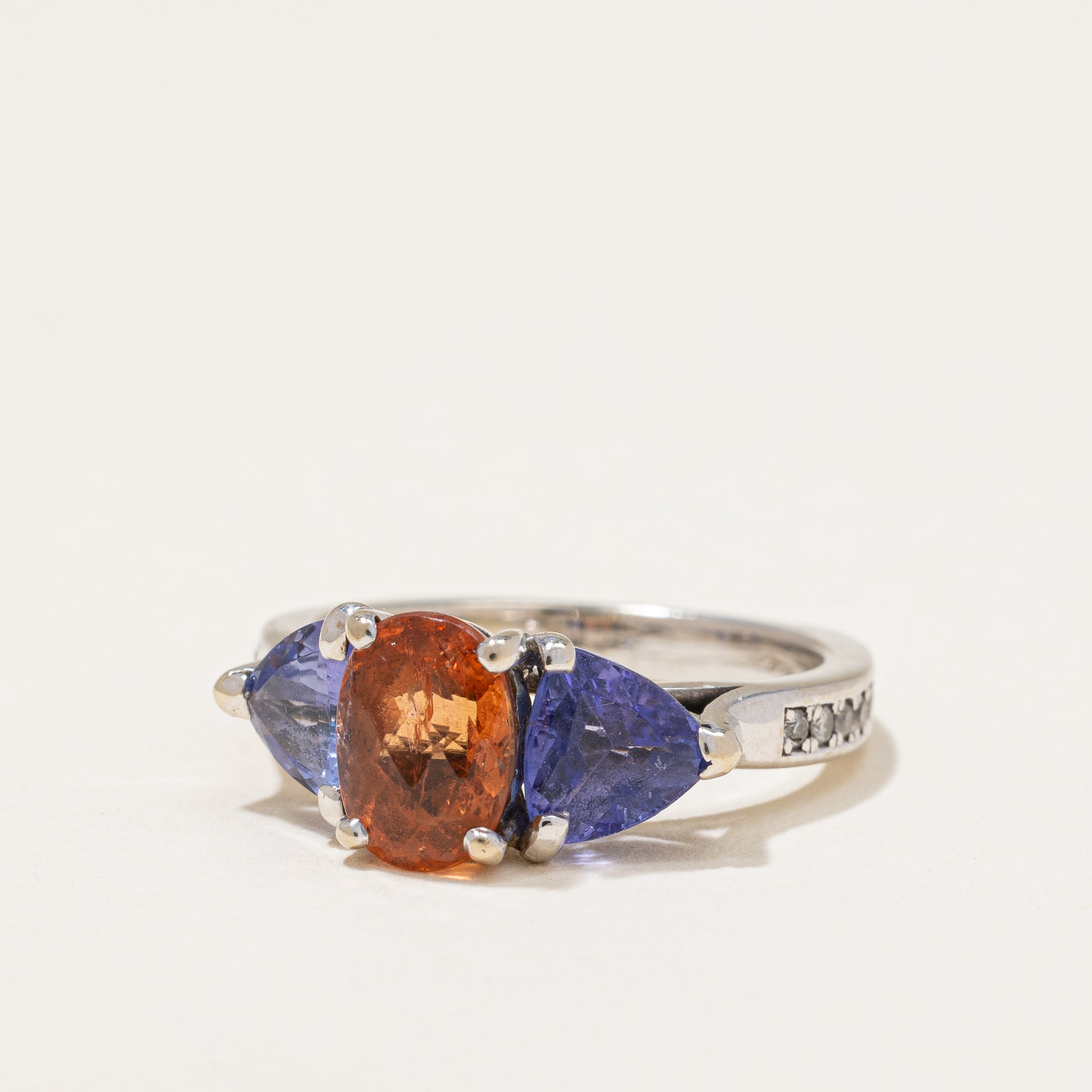 Custom Mix Gem Three Stone Ring | 0.21 ctw | SZ 7 |