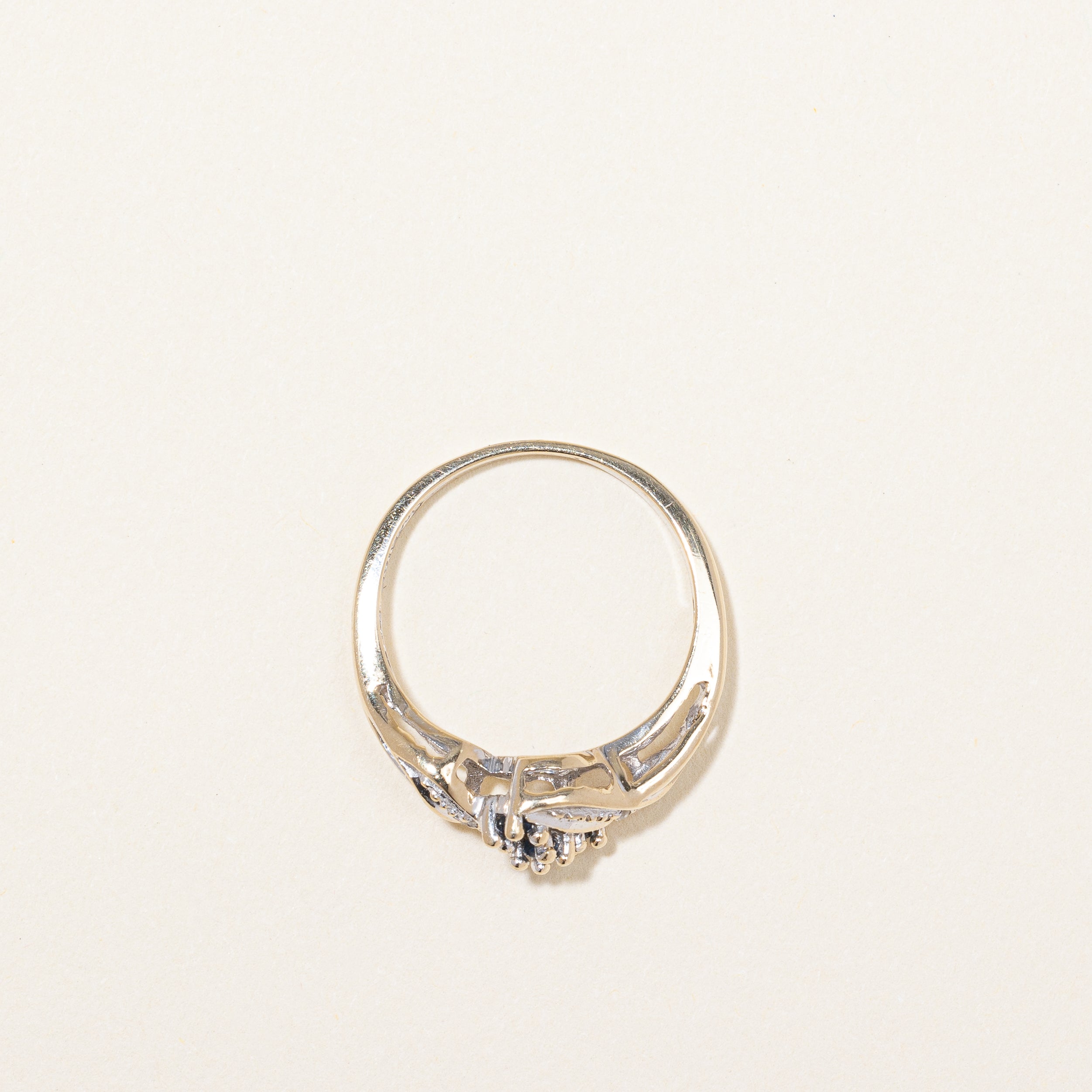 Diamond and Sapphire Bypass Ring | 0.11 ctw | SZ 5.5 |