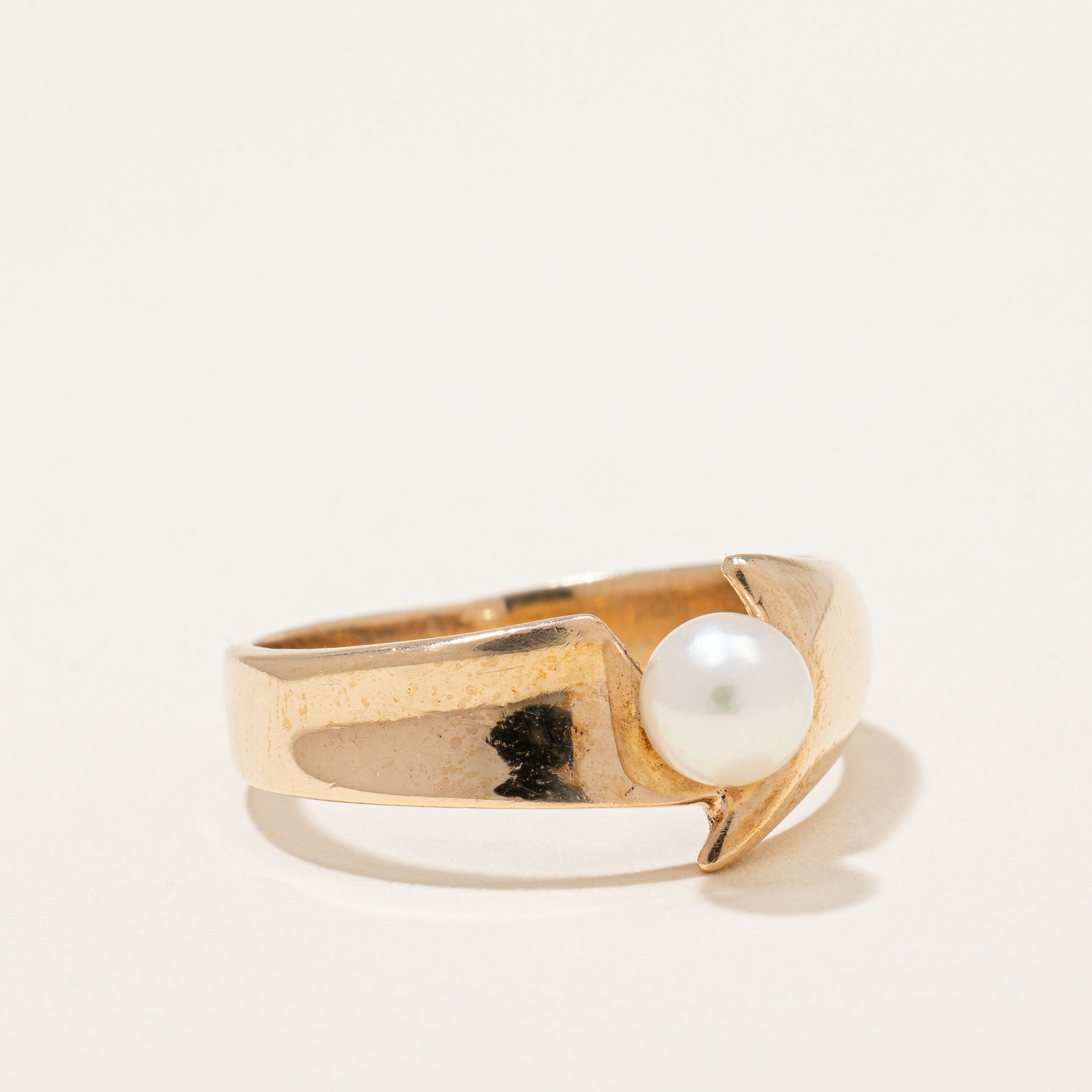 Cultured Pearl Cocktail Ring | 0.88 ct Pearl | SZ 6.5 |
