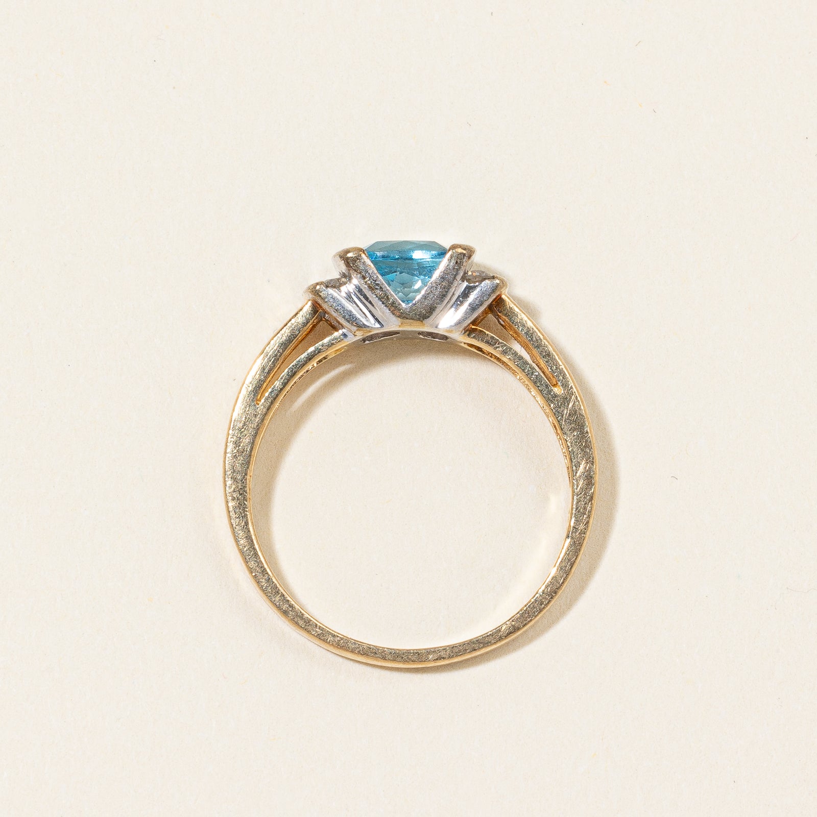 Topaz & Diamond High Set Ring | 0.96ct, 0.12ctw | SZ 7 |