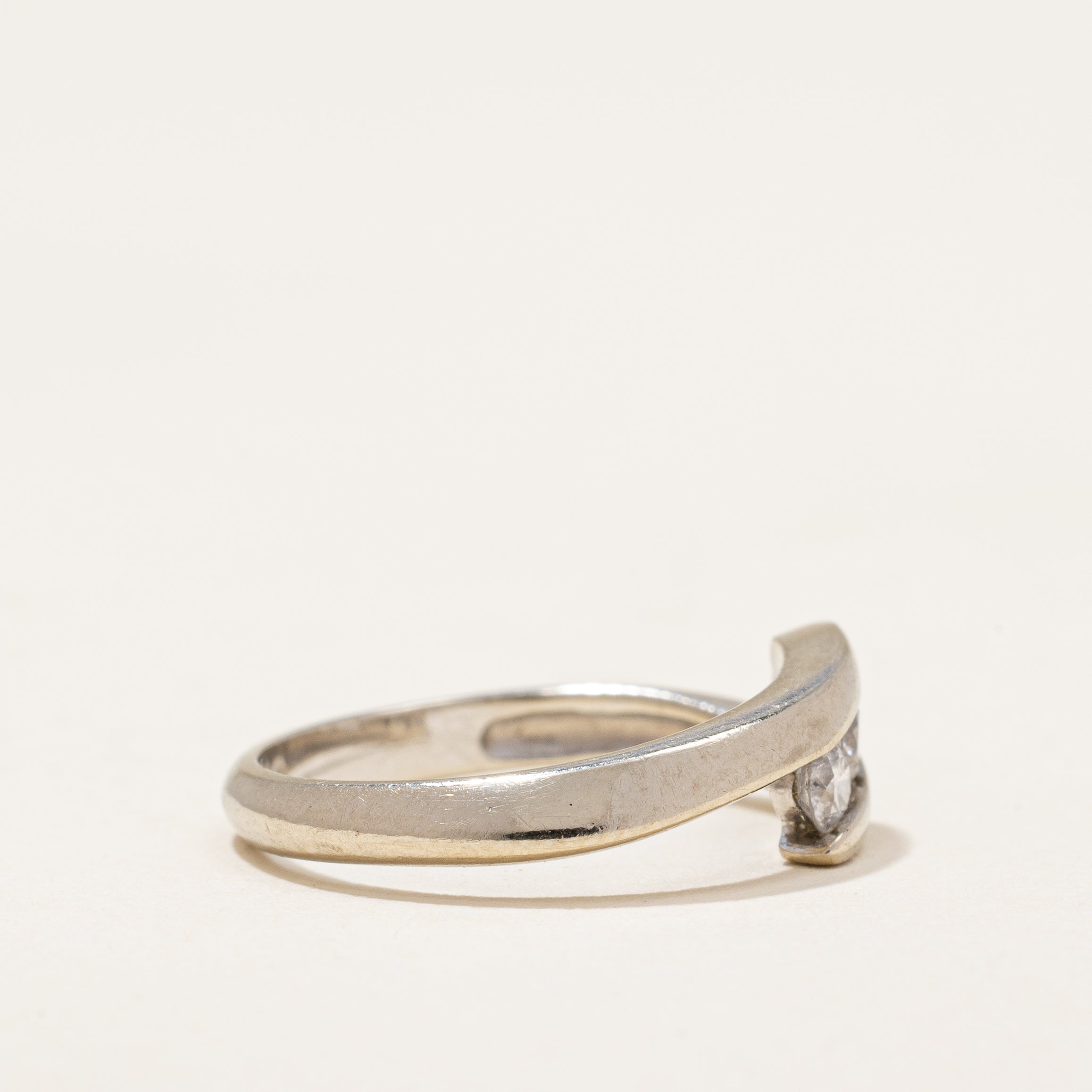 Channel Set Diamond Bypass Ring | 0.25 ctw | SZ 4.25 |