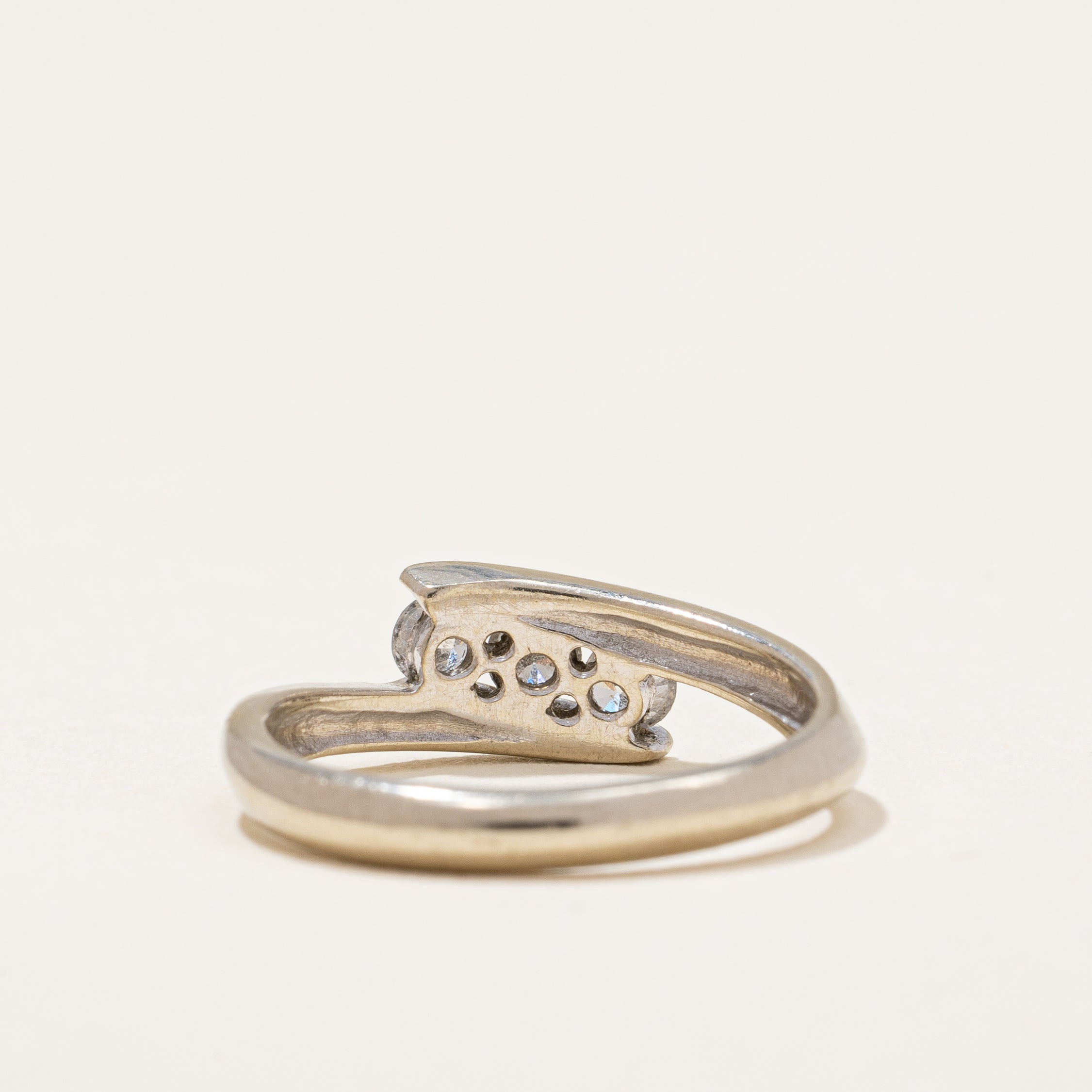 Channel Set Diamond Bypass Ring | 0.25 ctw | SZ 4.25 |
