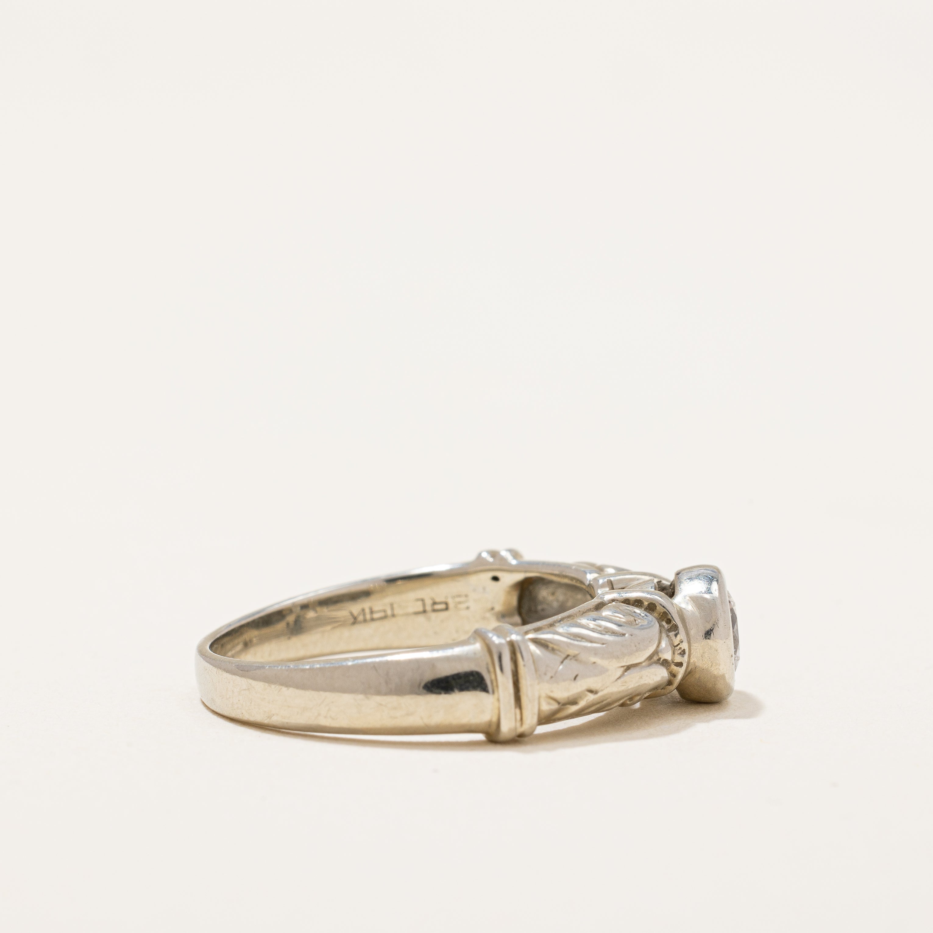 Bezel Set Solitaire Diamond Ring | 0.38 ct | SZ 4.75 |