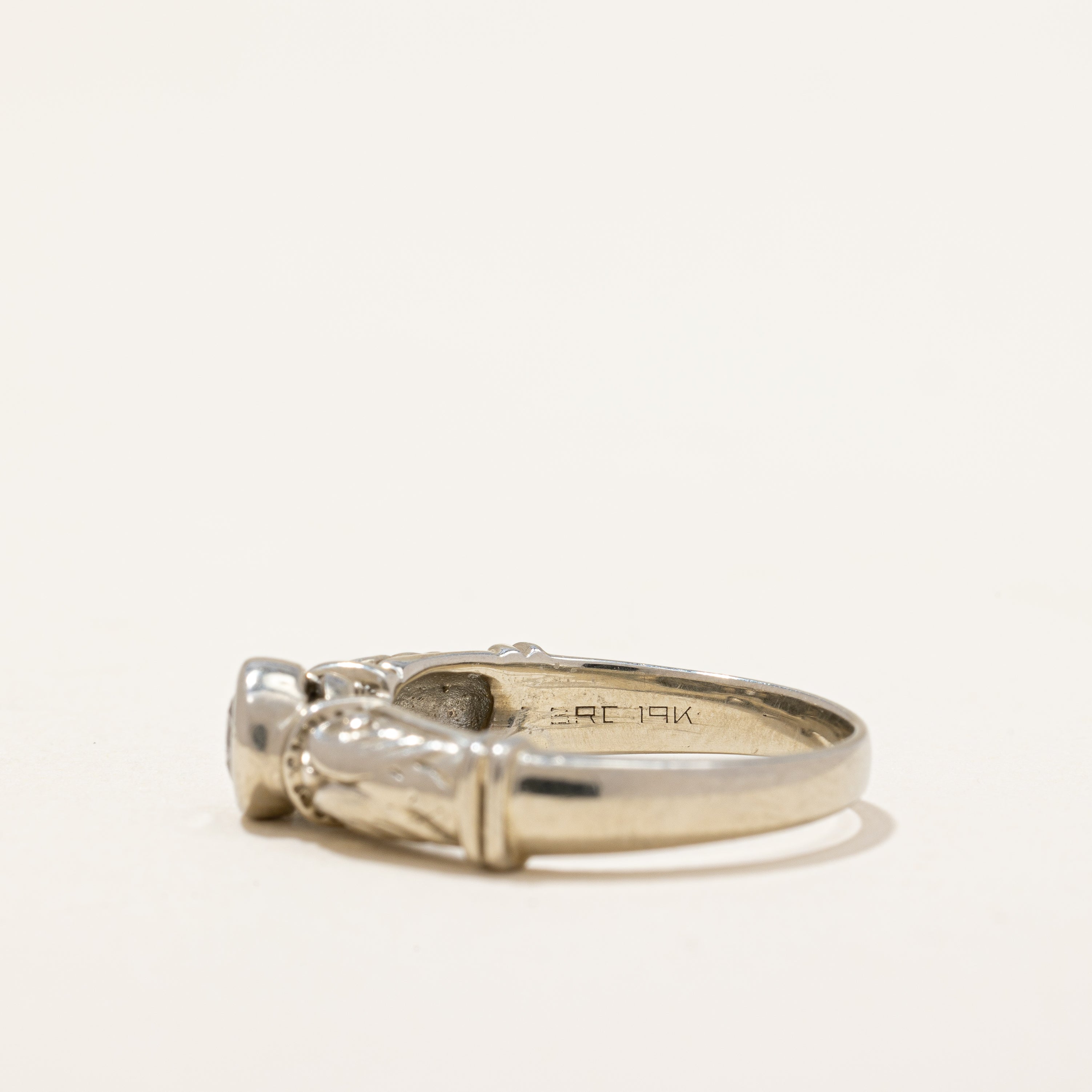 Bezel Set Solitaire Diamond Ring | 0.38 ct | SZ 4.75 |