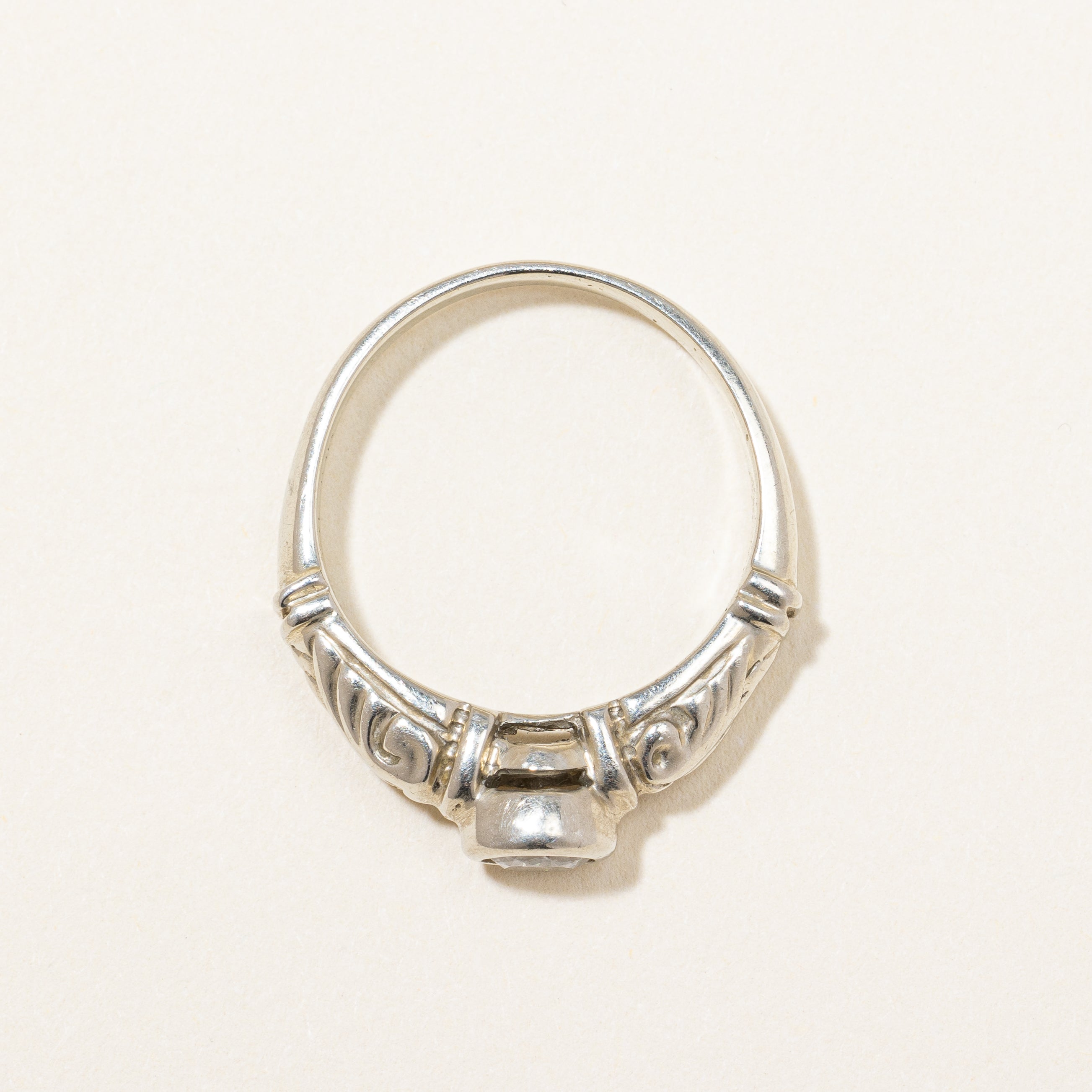 Bezel Set Solitaire Diamond Ring | 0.38 ct | SZ 4.75 |