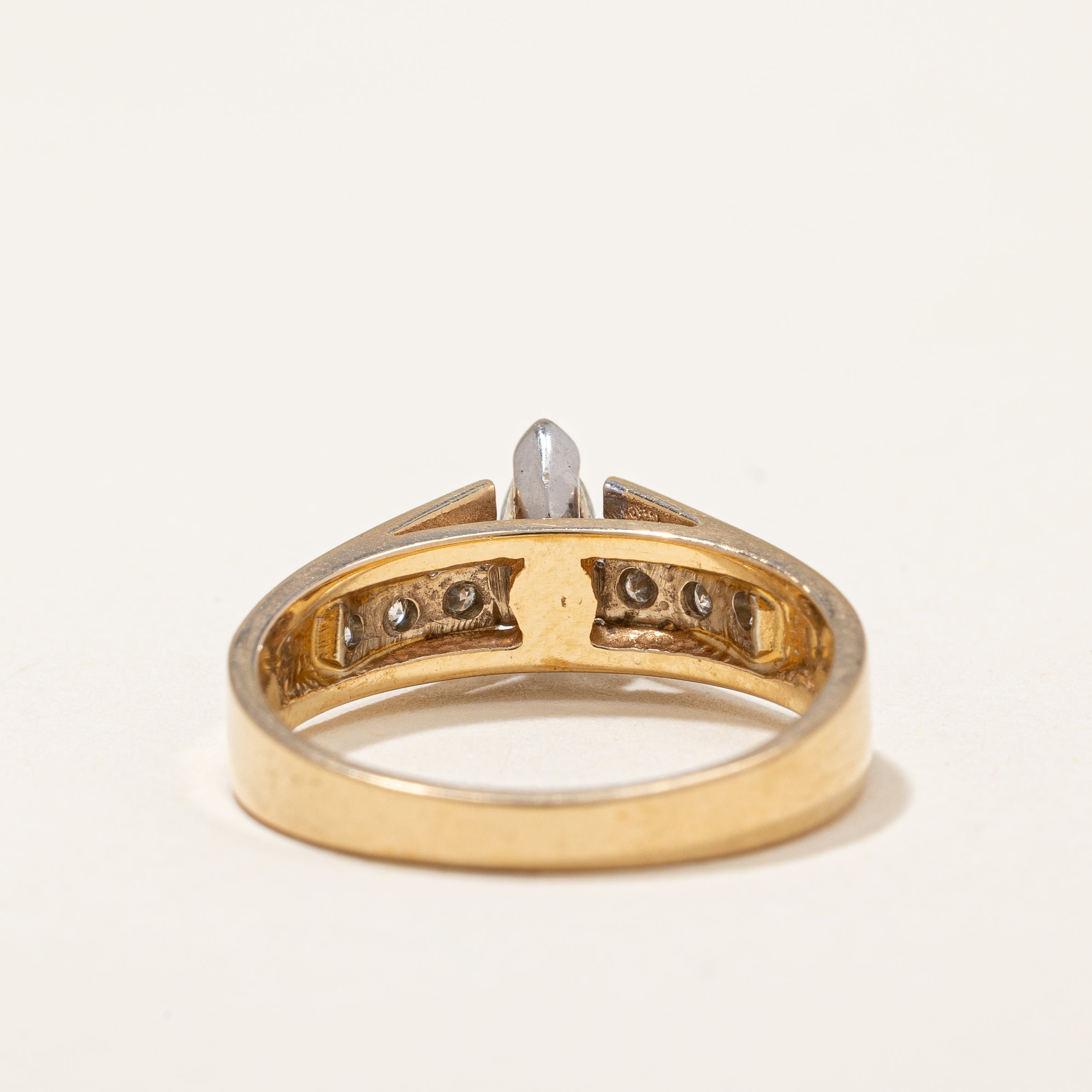 Bague solitaire en diamant marquise | 0,47 ct | Taille 5,75 |