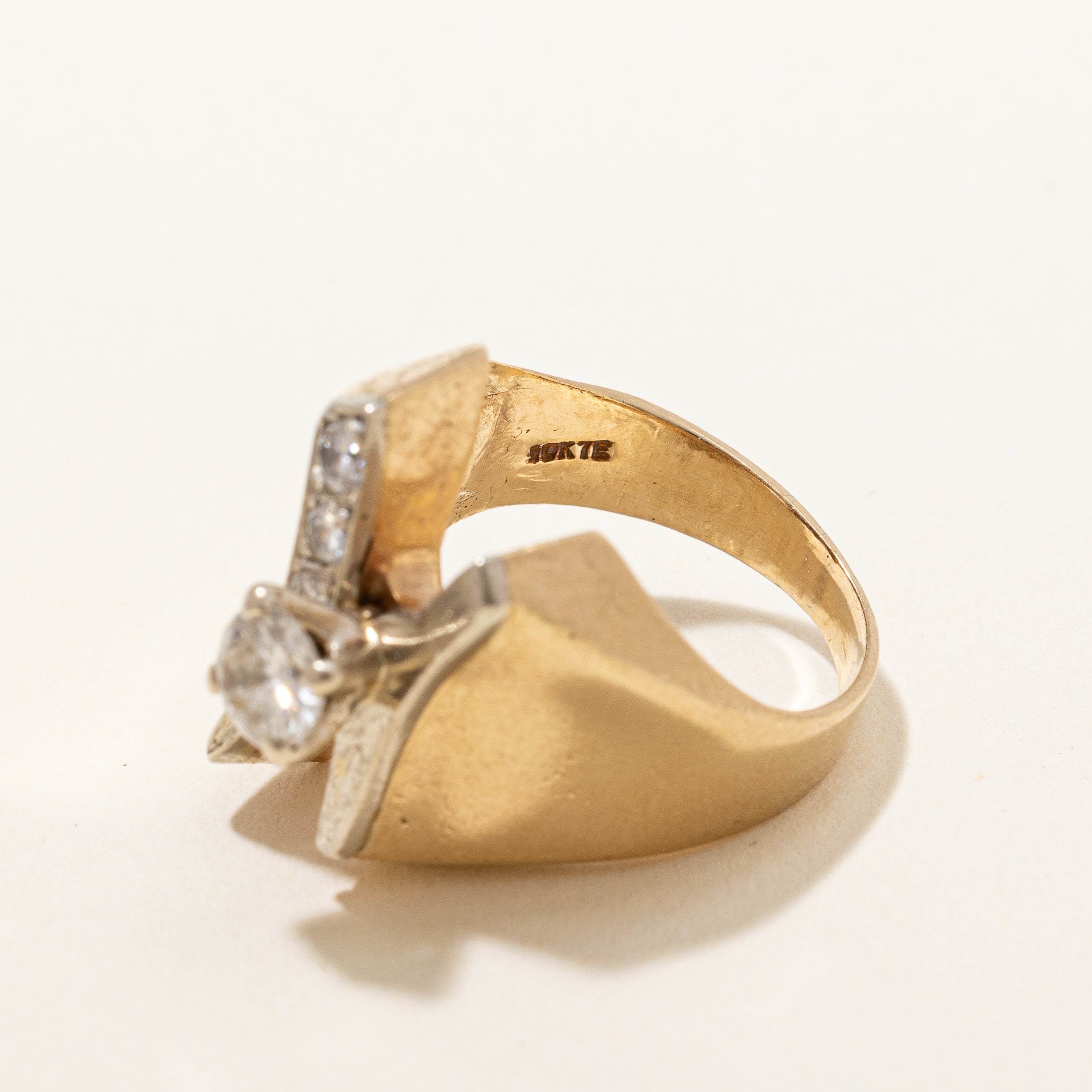 Wide Split Band Diamond Solitaire Ring | 0.45 ctw | SZ 3.75 |